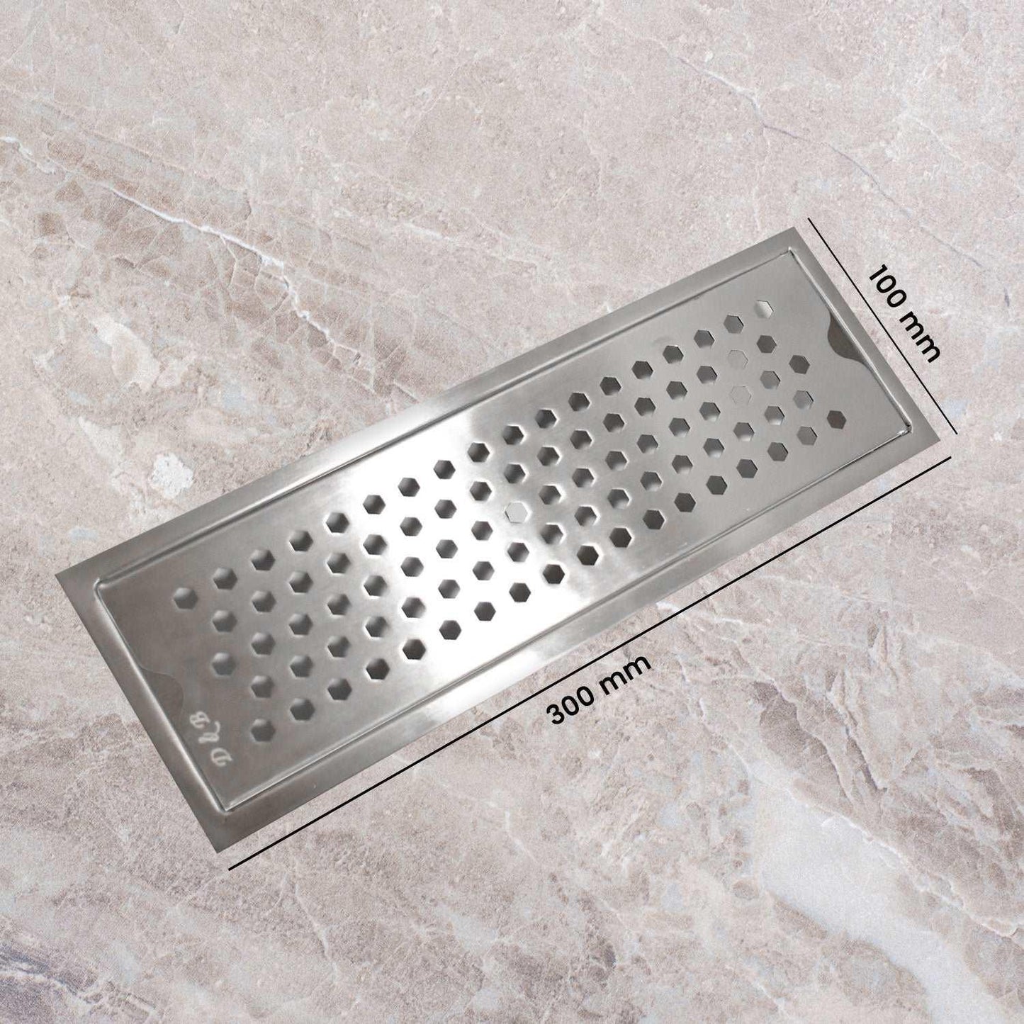 11.8 * 3.9" Vento Shower Drain Channel SS304 Floor Drain for Bathroom - Cockroach Trap - D&B Bathware