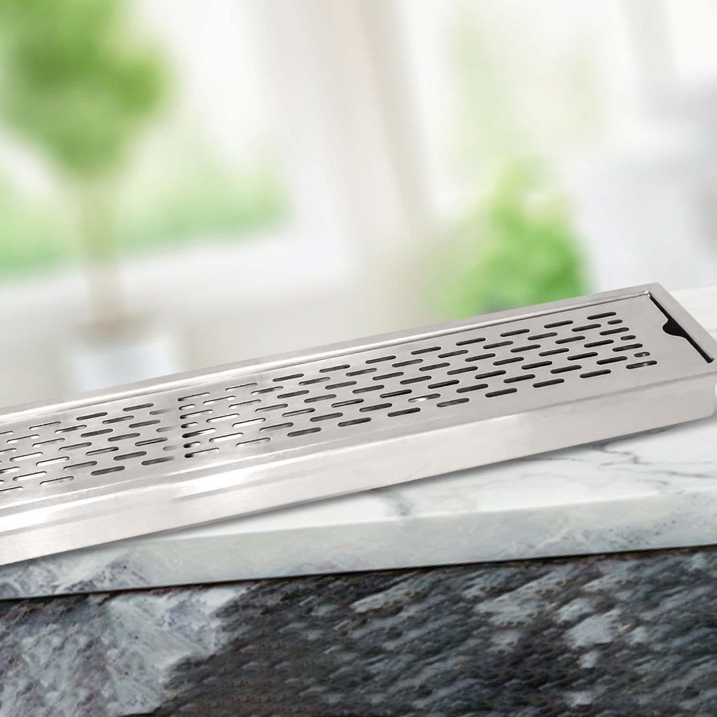 23.6 * 3.9 Inch Liner Shower Drain Channel SS304 Floor Drain for Bathroom - Cockroach Trap - D&B Bathware