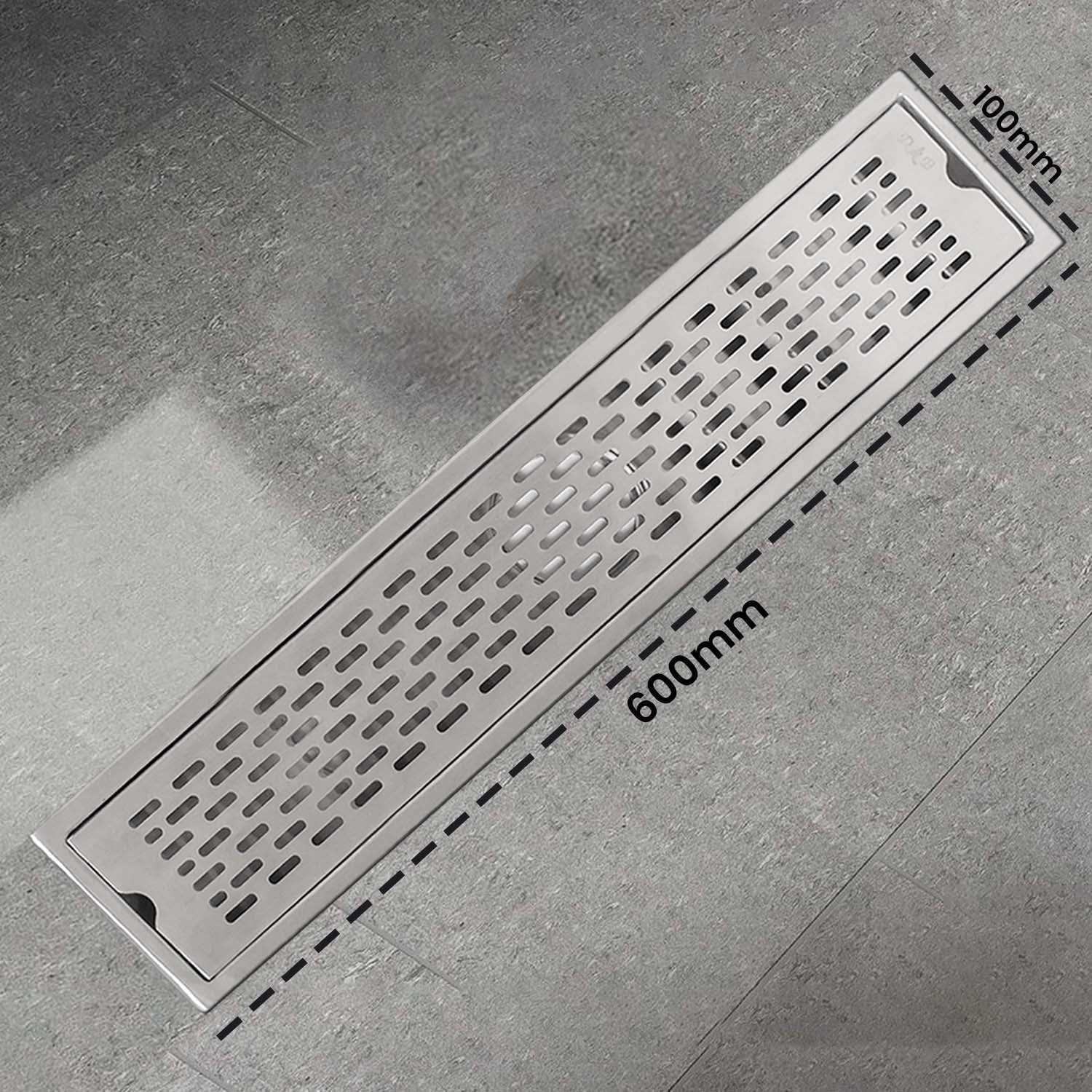 23.6 * 3.9 Inch Liner Shower Drain Channel SS304 Floor Drain for Bathroom - Cockroach Trap - D&B Bathware
