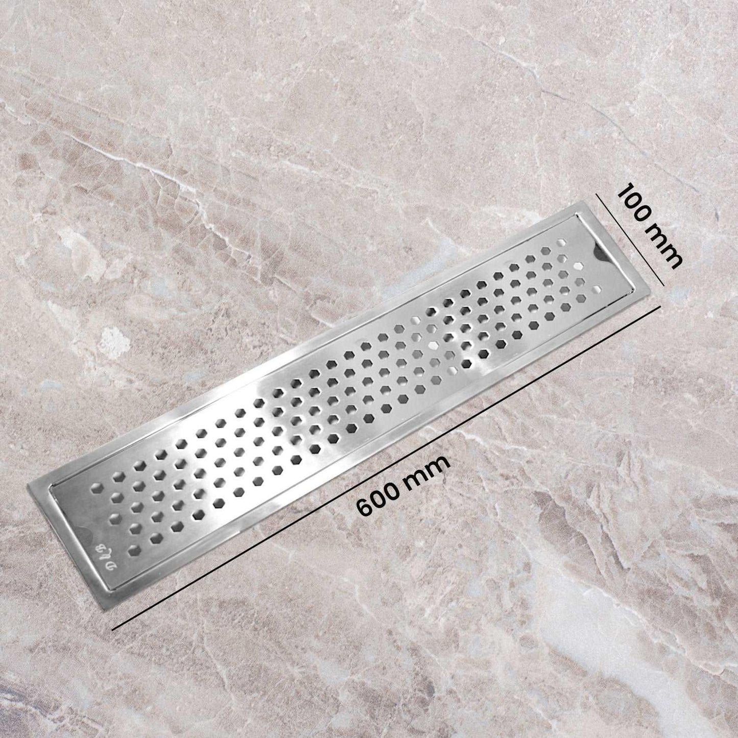 23.6 * 3.9" Vento Shower Drain Channel SS304 Floor Drain for Bathroom - Cockroach Trap - D&B Bathware