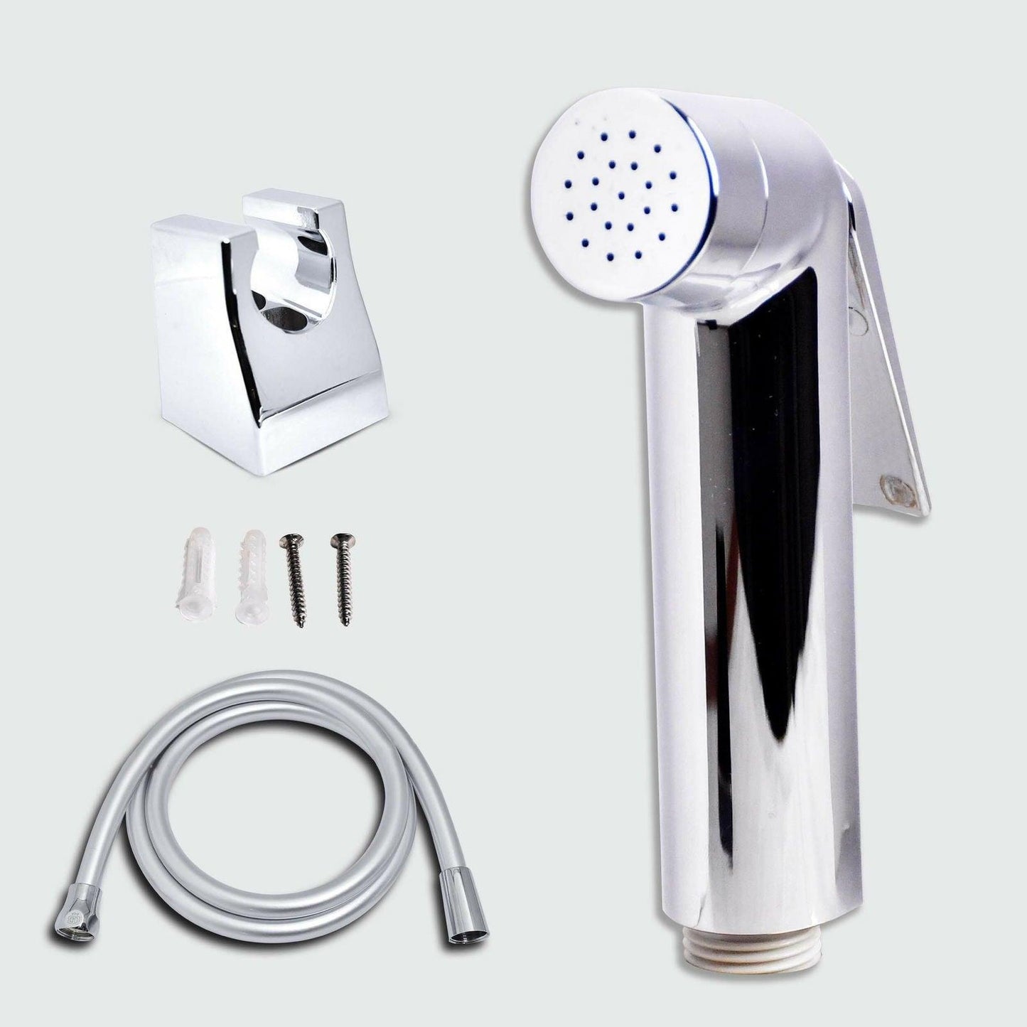 ABS Shine Chrome Toilet Spray Hygiene Faucet - Silver Health Faucet Gun for Toilet Hygiene - D&B Bathware