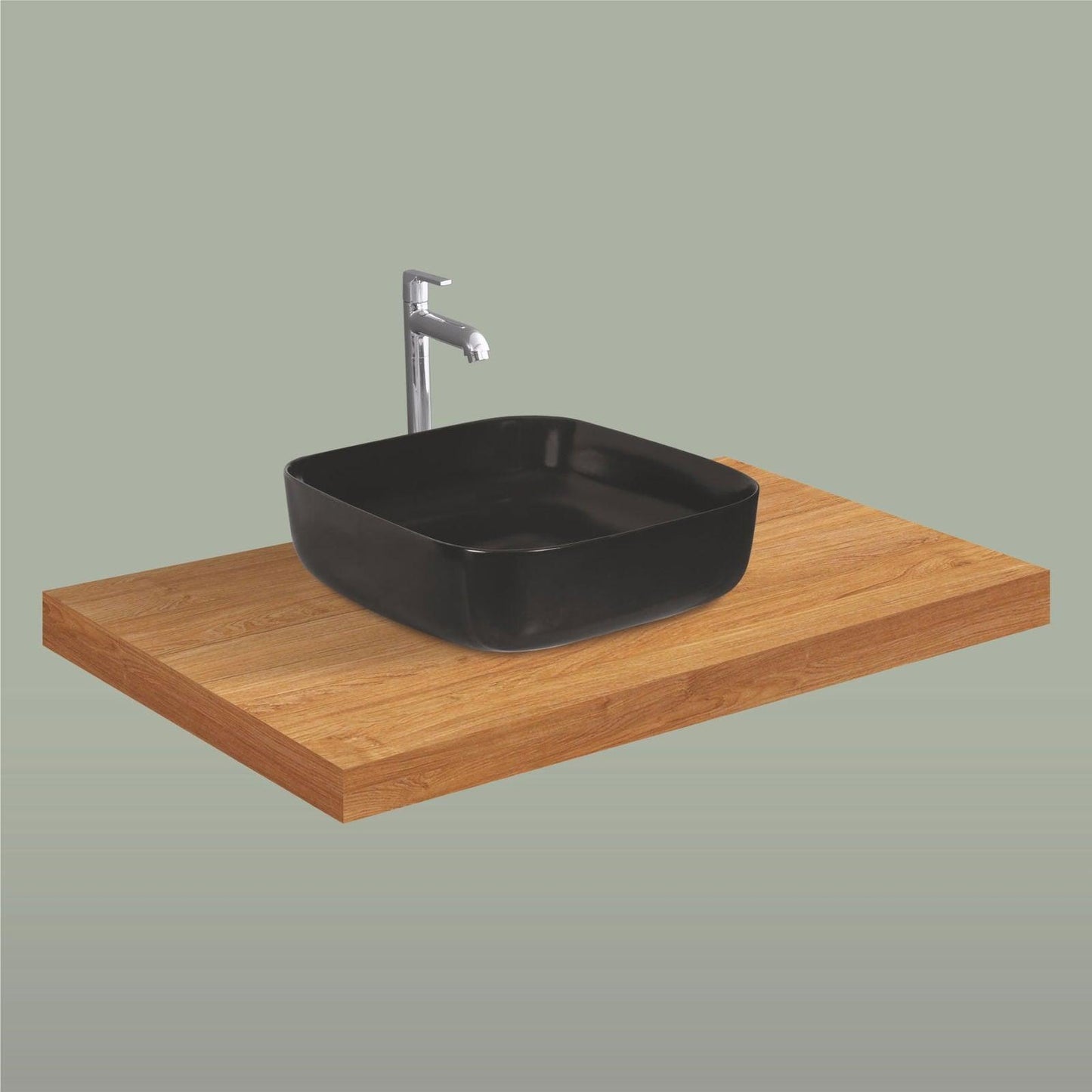 Archis Black Matt Table Top Basin - Matt Black Counter Top Wash Basin for Modern Bathrooms - D&B Bathware