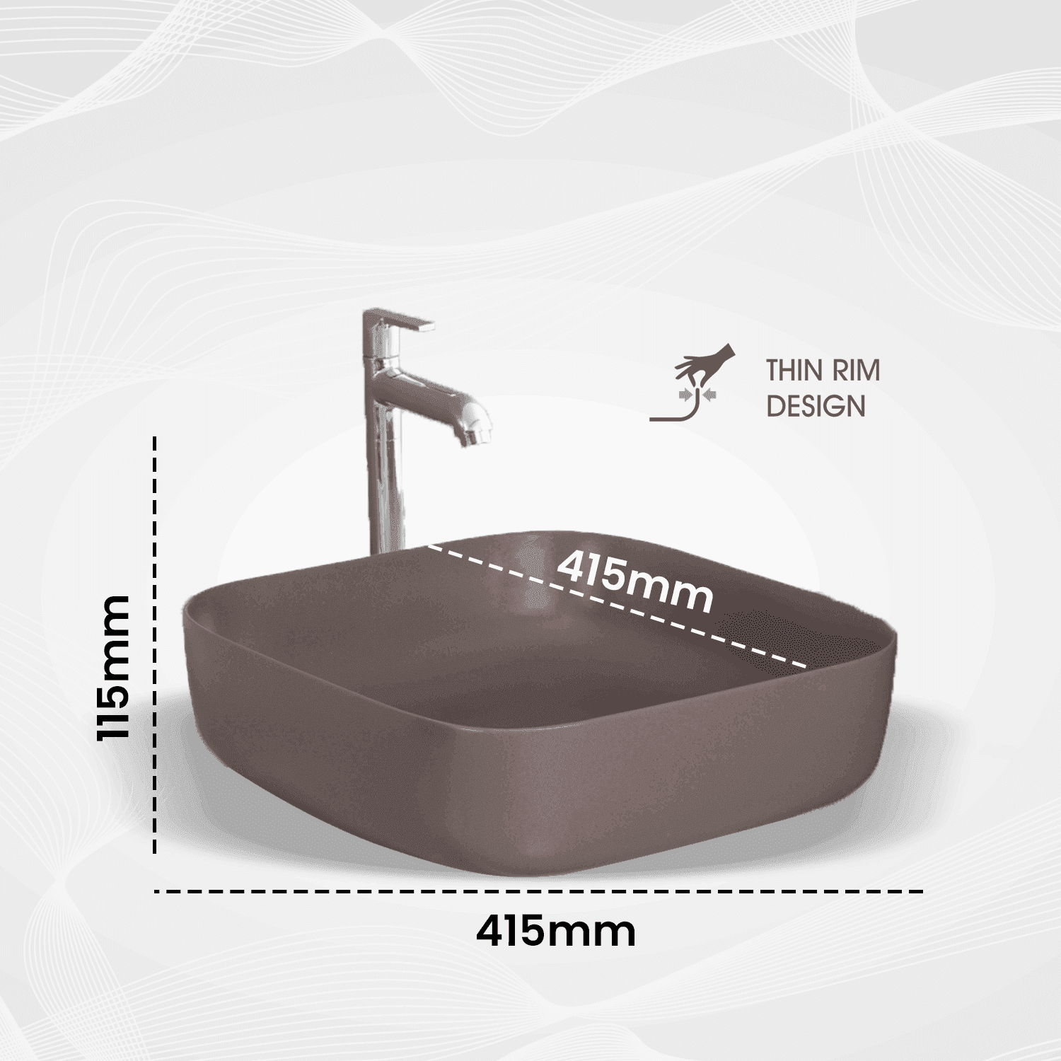 Archis Choco Matt Table Top Basin | Stylish and Functional Design - D&B Bathware