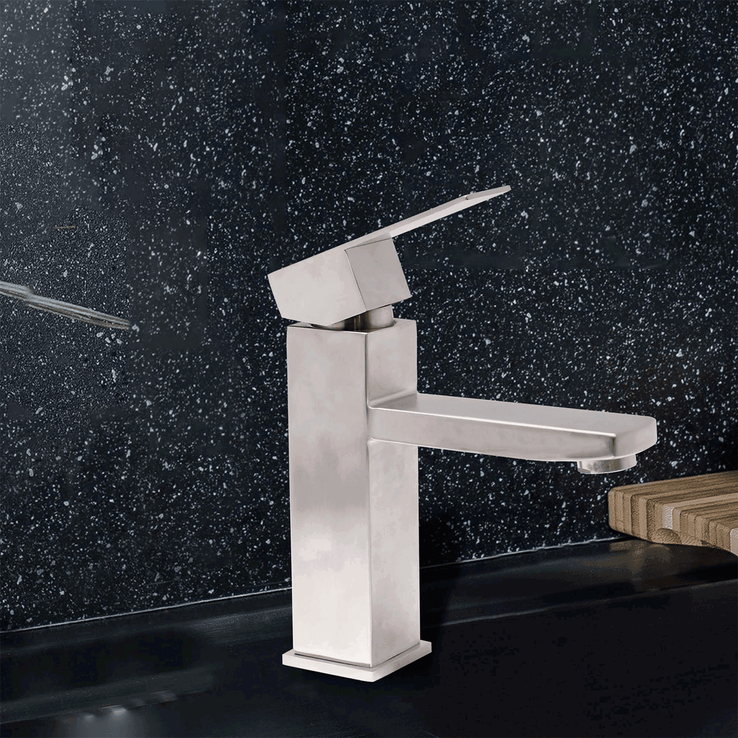 Artistic Designer Single Lever Basin Mixer Tap SUS 304 Matt Finish Faucet Ideal for Kitchen & Bathroom (Tall Boy) - D&B Bathware