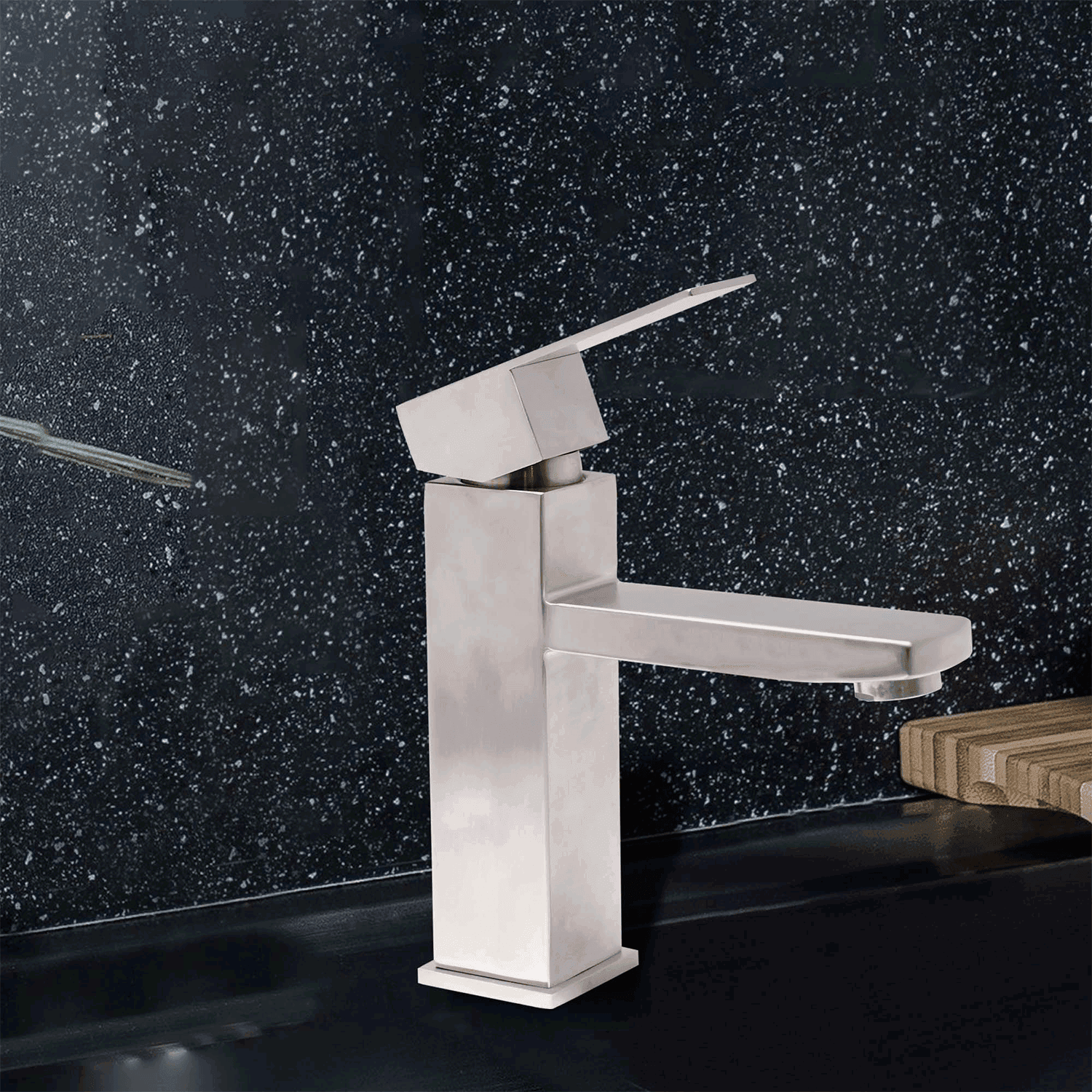 Artistic Designer Single Lever Basin Mixer Tap SUS 304 Matt Finish Faucet Ideal for Kitchen & Bathroom (Tall Boy) - D&B Bathware