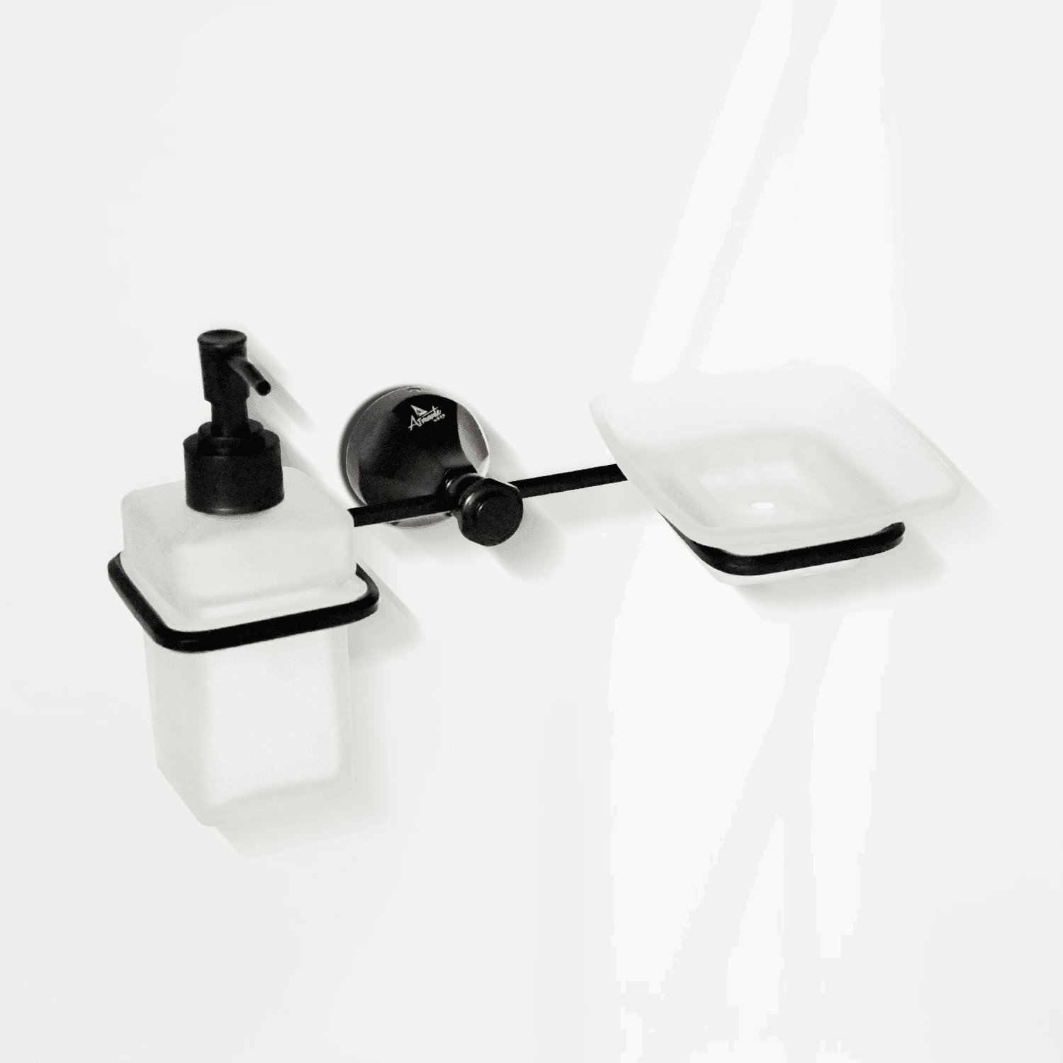 Black Liquid Dispenser & Soup Dish - FLORIS Series | Modern & Functional Design - D&B Bathware