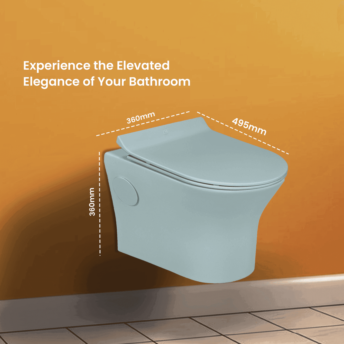 Charon Olive Matt Wall Hung Closet | Stylish Natural Elegance for Your Bathroom - D&B Bathware