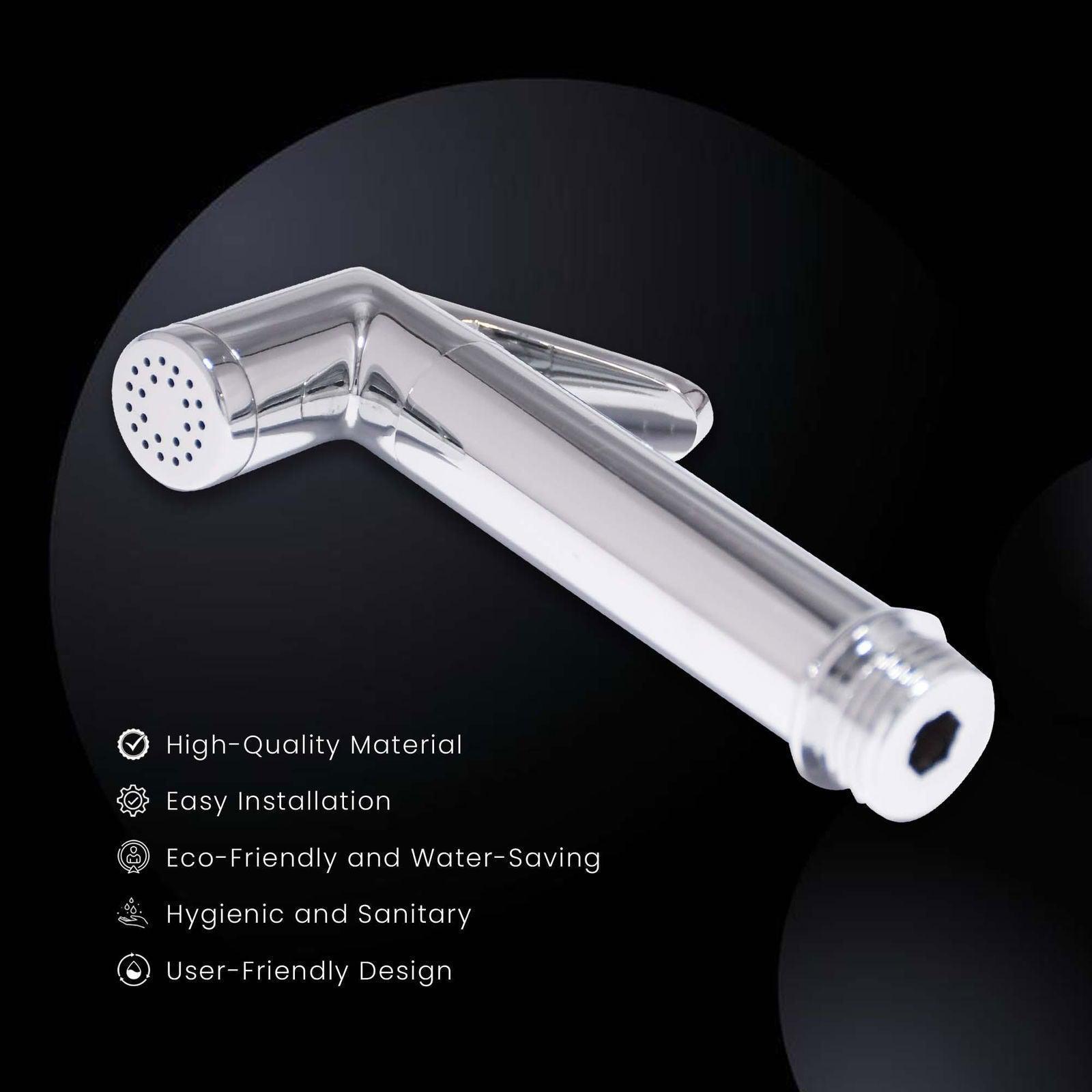 D&B BATHWARE Brass Toilet Spray with 1m Hose, Chrome Finish Jet Spray - D&B Bathware