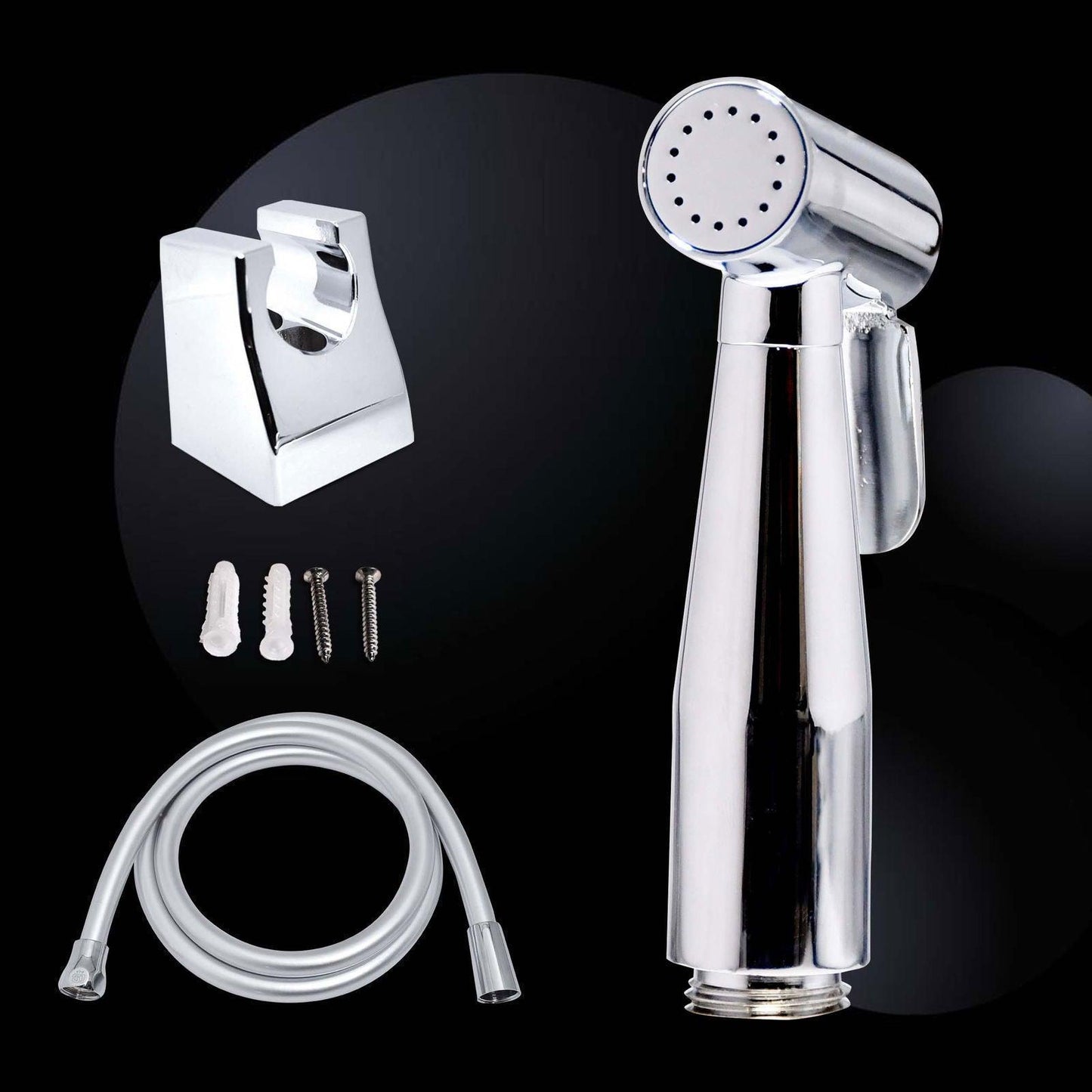 D&B BATHWARE Brass Toilet Spray with 1m Hose, Chrome Finish Jet Spray, 1-Year Warranty - D&B Bathware