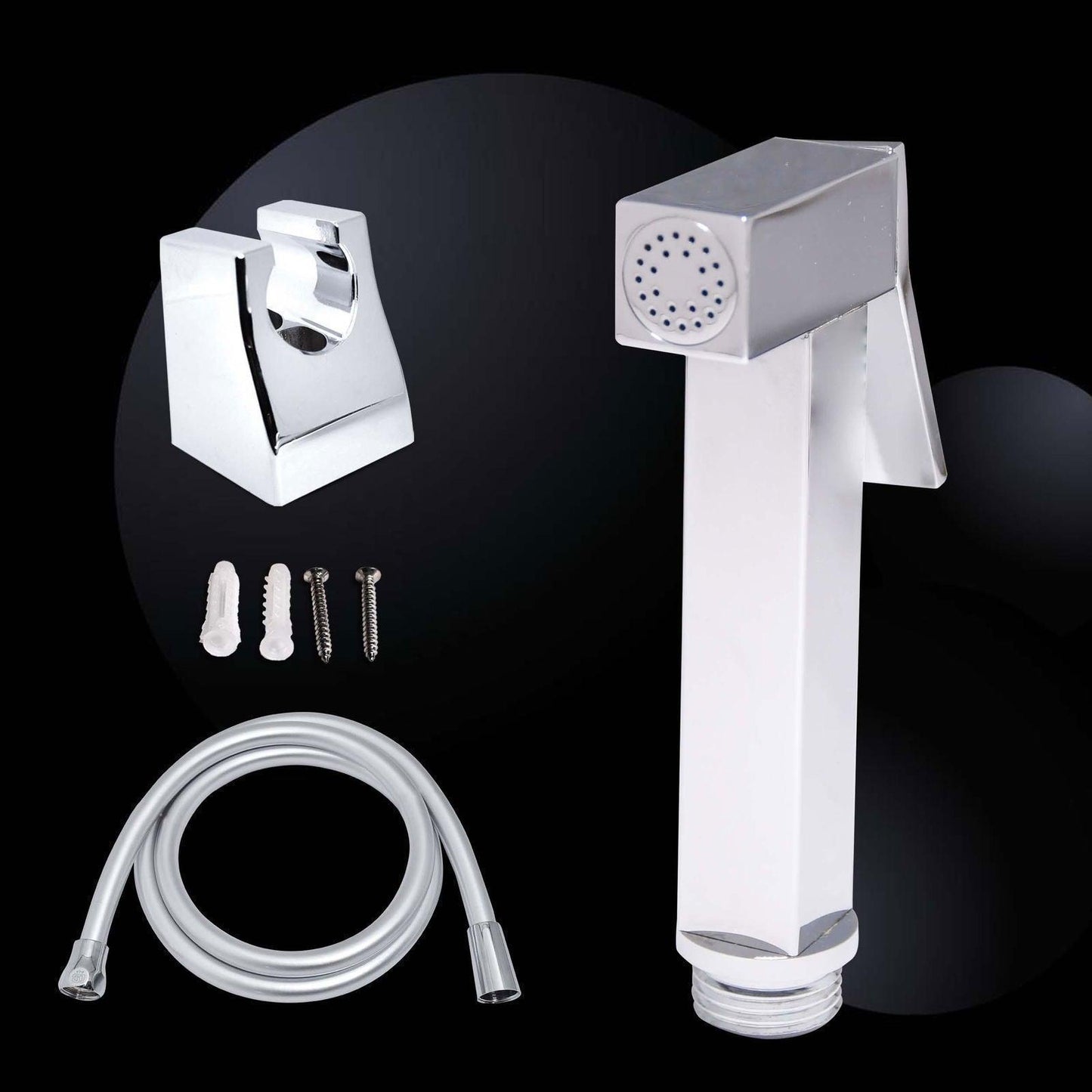 D&B BATHWARE Premium Brass Chrome Jet Spray with Hose and Holder – Ultimate Hygiene Upgrade - D&B Bathware