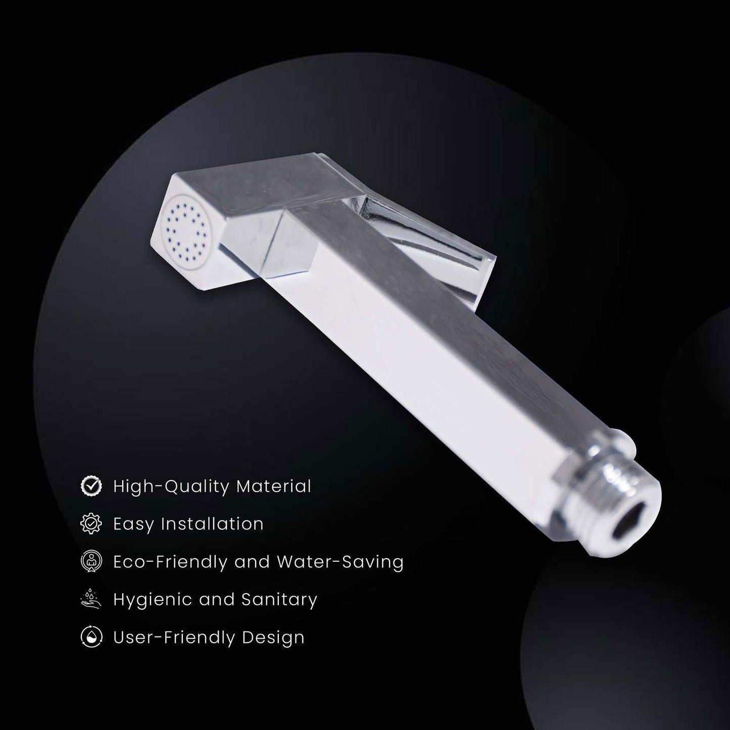 D&B BATHWARE Premium Brass Chrome Jet Spray with Hose and Holder – Ultimate Hygiene Upgrade - D&B Bathware