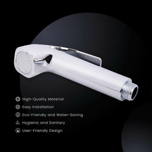 D&B BATHWARE by Abs Chrome Toilet Spray Hygiene Faucet with Hose and Holder DB-TLTHF6651 - D&B Bathware