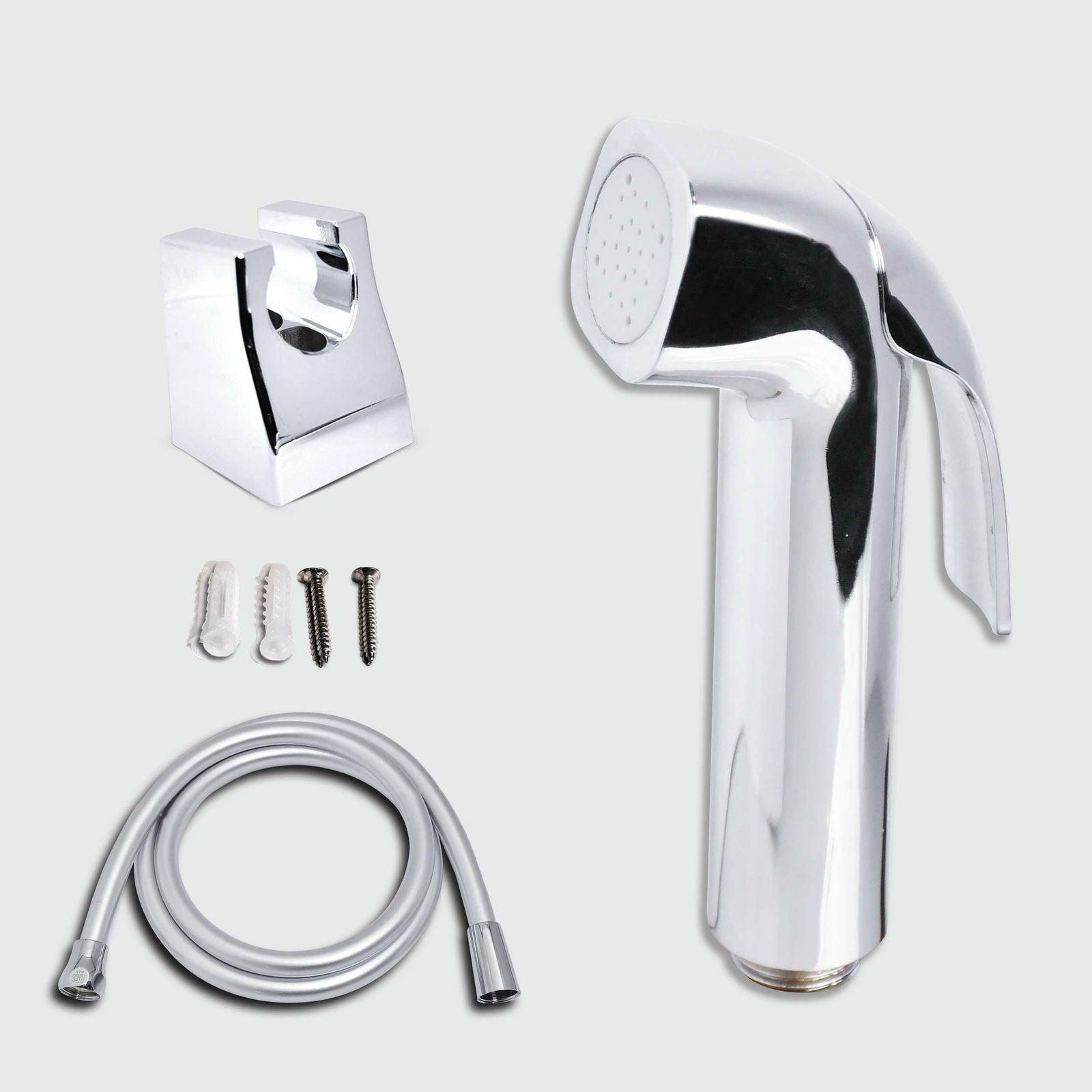 D&B BATHWARE by Abs Chrome Toilet Spray Hygiene Faucet with Hose and Holder DB-TLTHF6651 - D&B Bathware