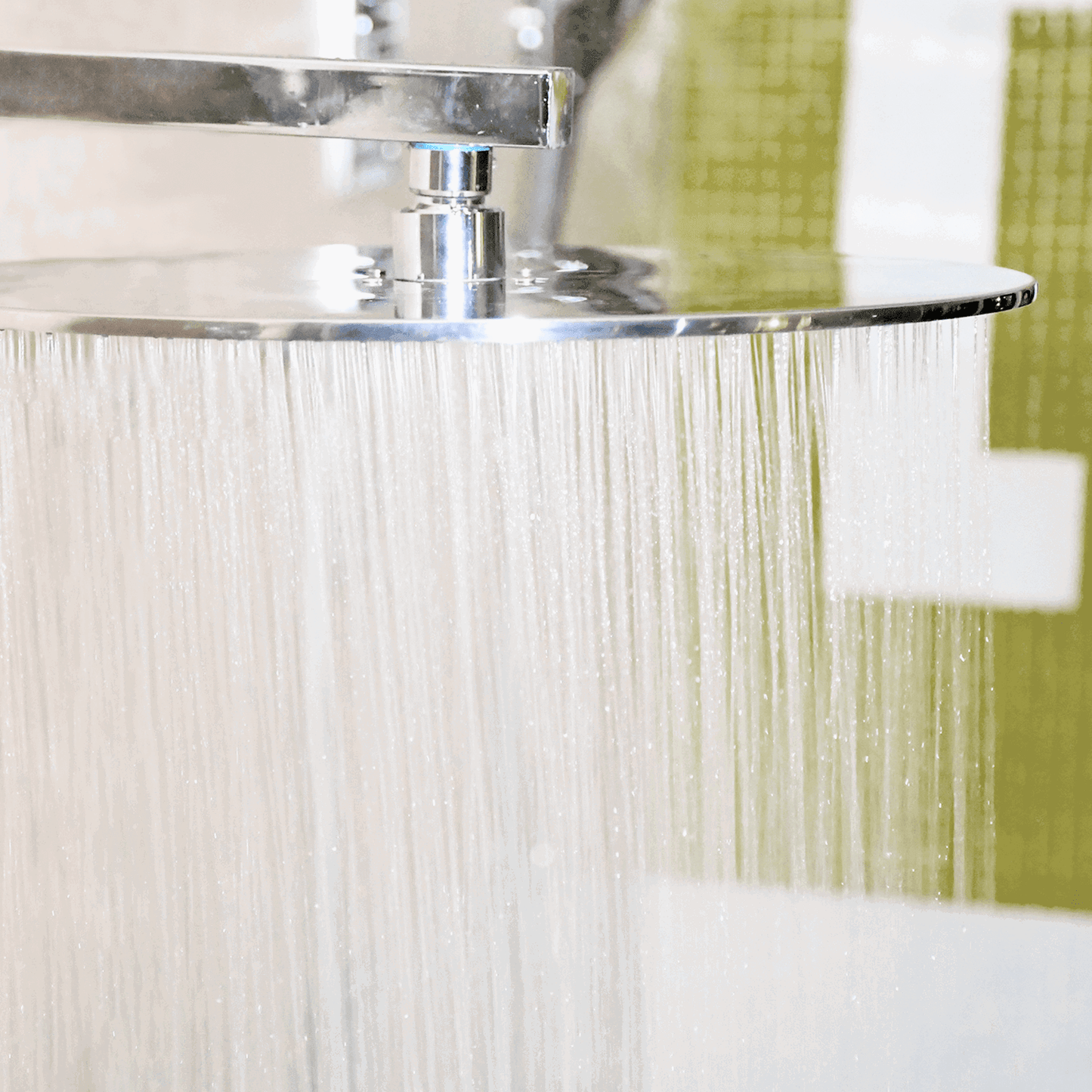 D&B Bathware Orbit Overhead Shower - Round Rain Shower Head | Slim Design | Ideal for Bathrooms | SUS 304 Grade | Chrome Finish - D&B Bathware