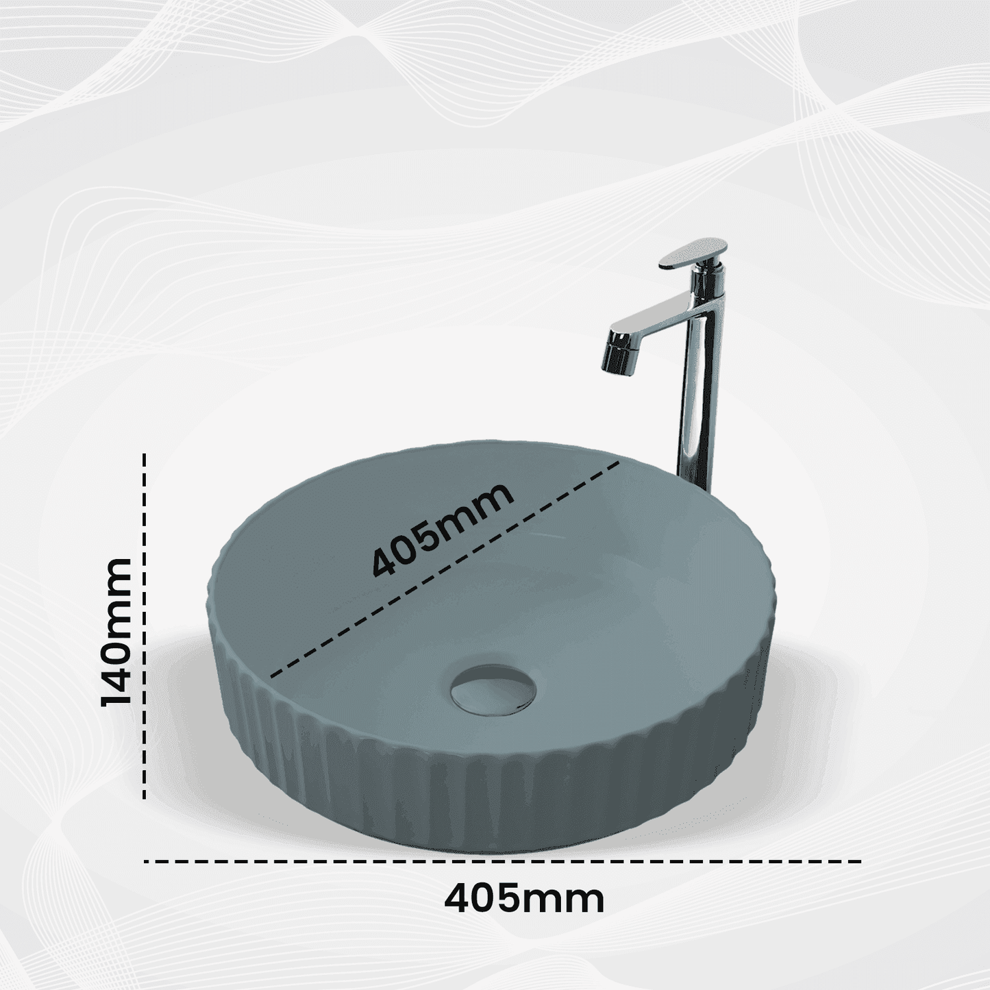 Daisy Ocean Matt Table Top Basin | Serene Design for Modern Bathrooms - D&B Bathware