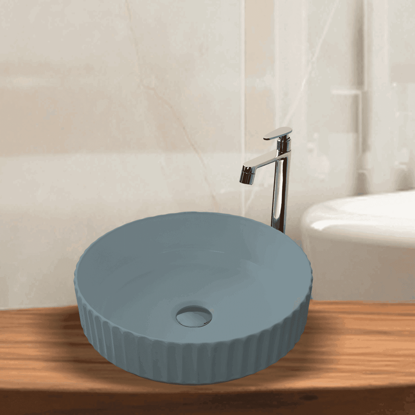 Daisy Ocean Matt Table Top Basin | Serene Design for Modern Bathrooms - D&B Bathware