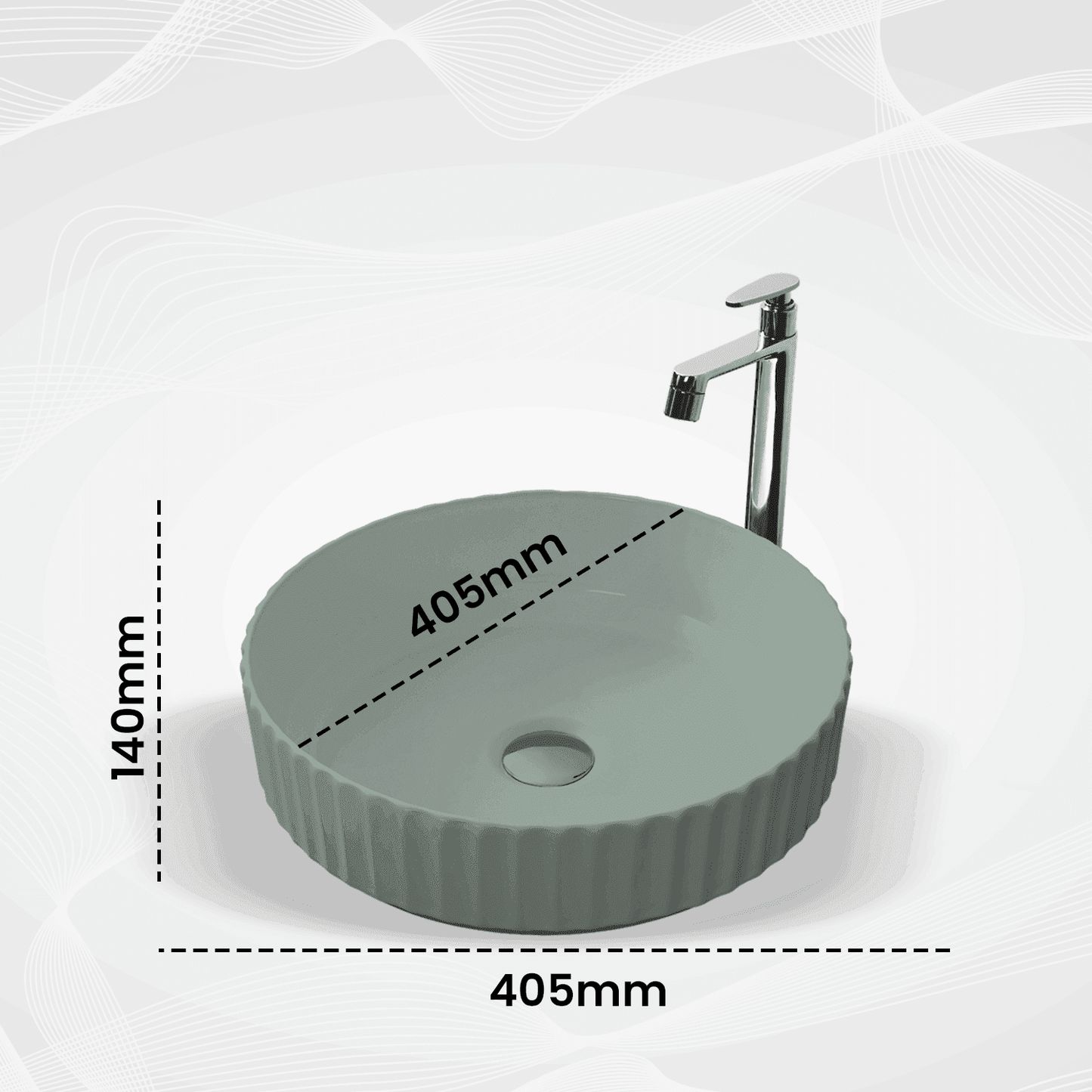 Daisy Olive Verde Table Top Basin | Fresh Elegance for Your Bathroom - D&B Bathware