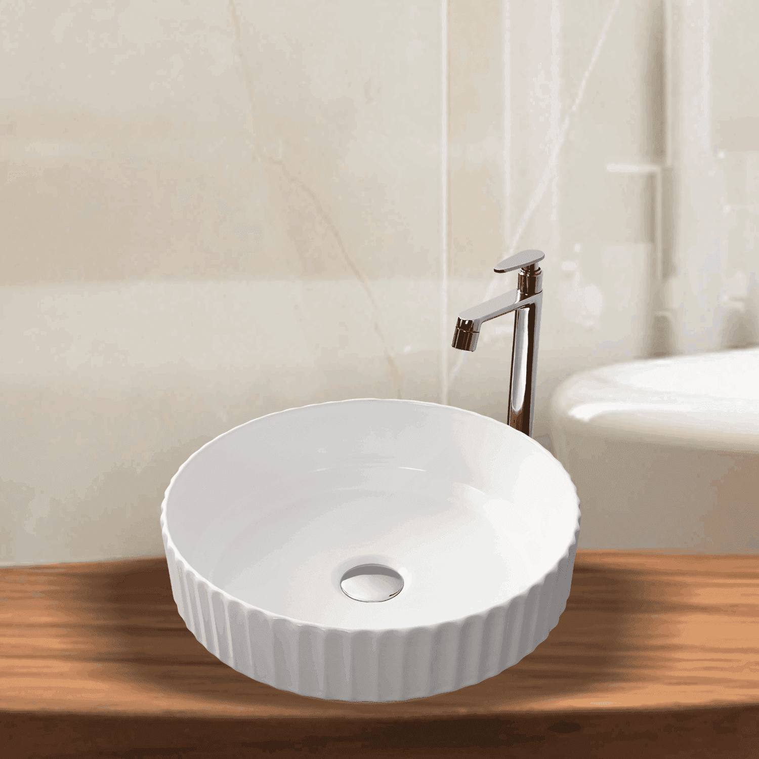 Daisy White Matt Table Top Basin | Timeless Elegance for Your Bathroom - D&B Bathware