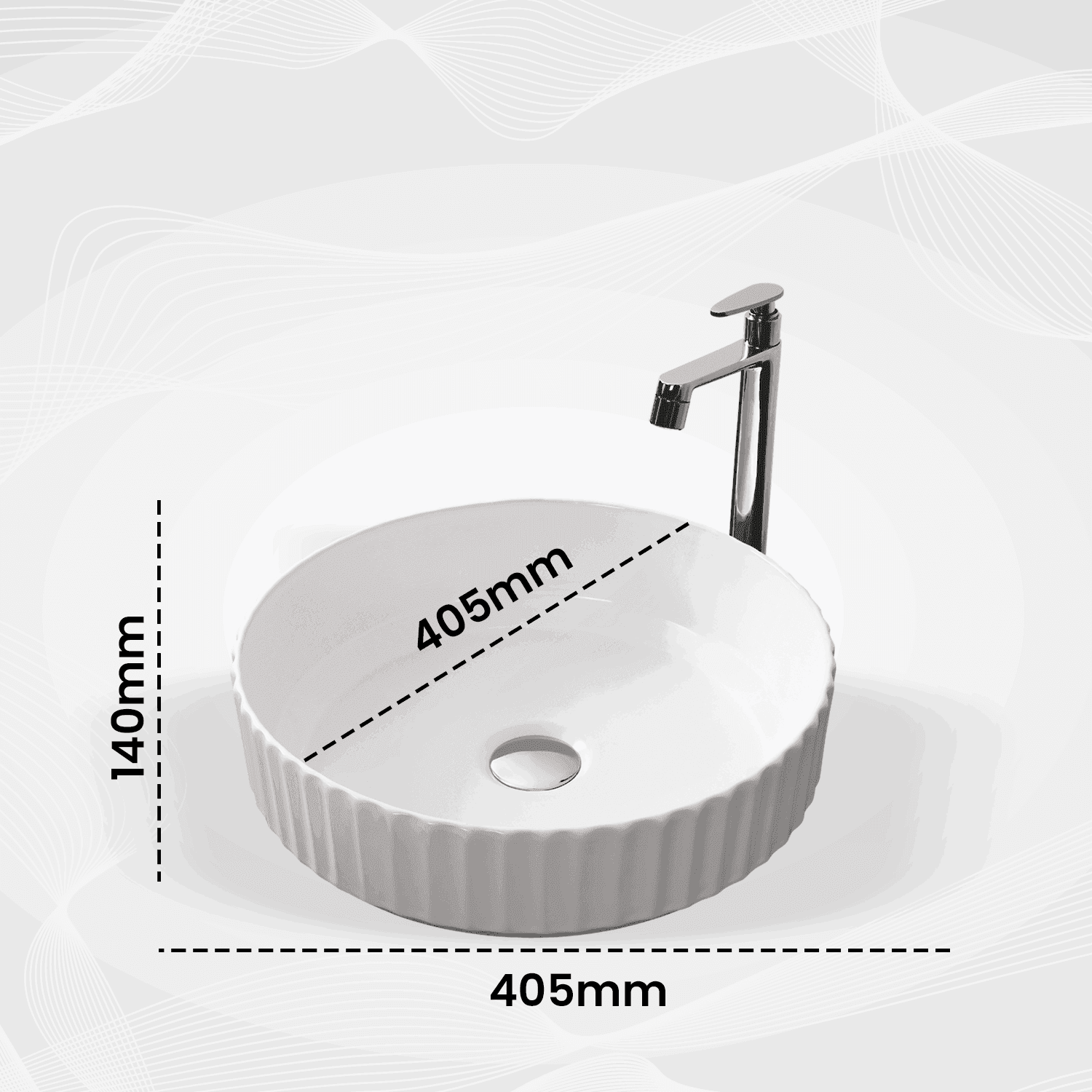 Daisy White Matt Table Top Basin | Timeless Elegance for Your Bathroom - D&B Bathware