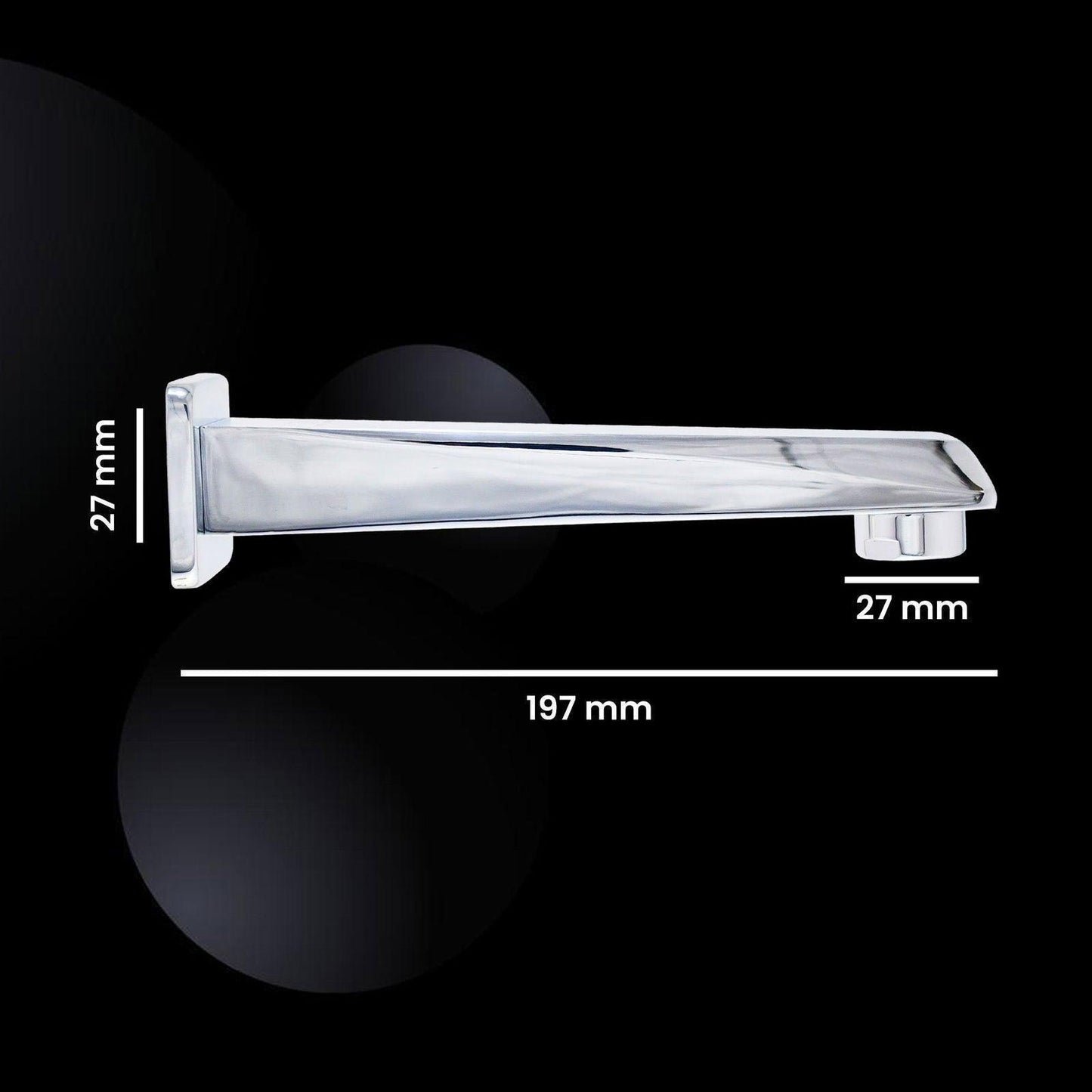 ENIGMA Brass Bath Spout Tap | Chrome Finish Tap With Brass Flange Bathtub Filler - D&B Bathware