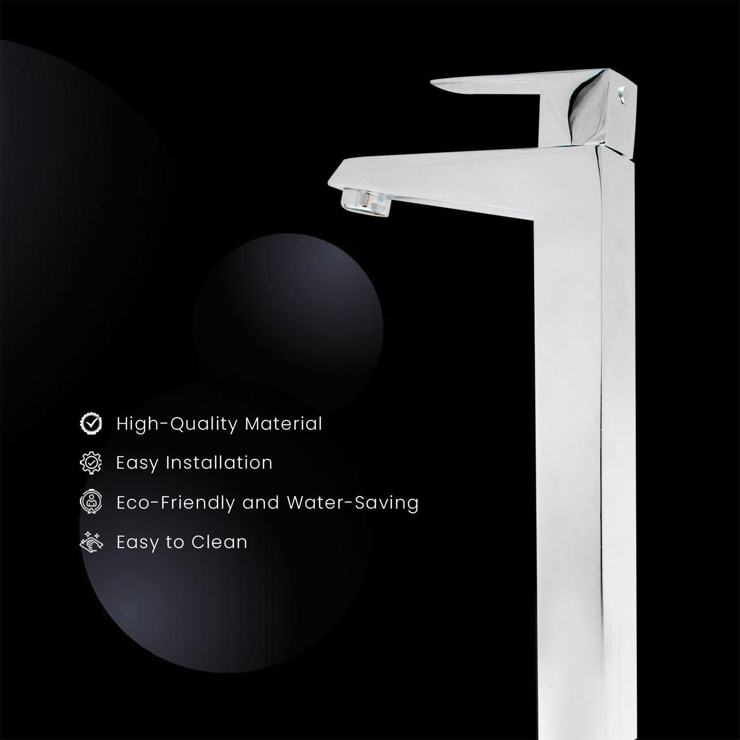 ENIGMA Brass Extended Tall Pillar Cock Tap 11.8"Inch - Wash Basin/Sink High Flow - D&B Bathware