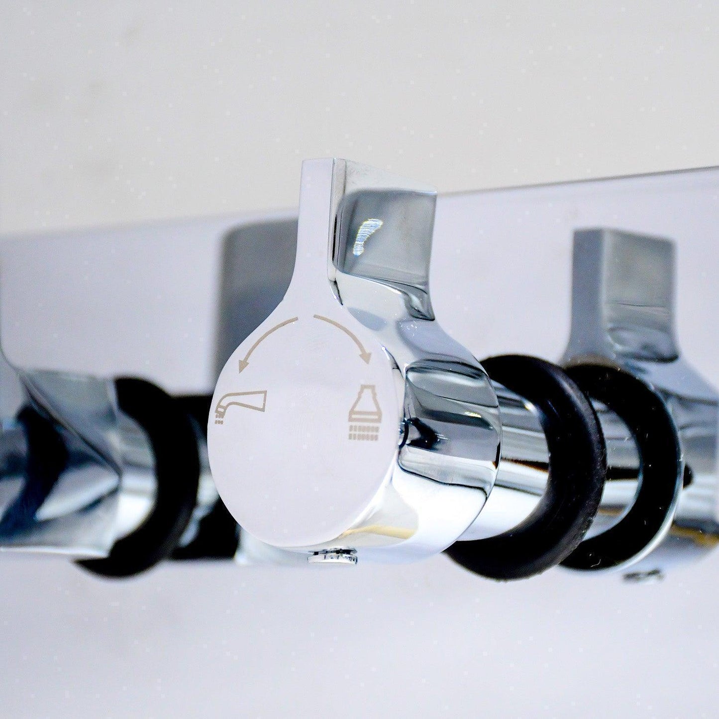 ENIGMA Brass Hybrid Wall Mixer: Upper Part Hot & Cold Tap Diverter for Bathroom - D&B Bathware