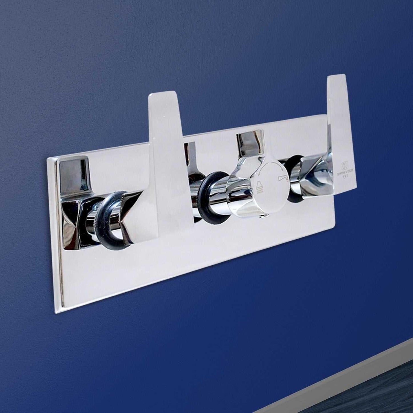 ENIGMA Brass Hybrid Wall Mixer: Upper Part Hot & Cold Tap Diverter for Bathroom - D&B Bathware