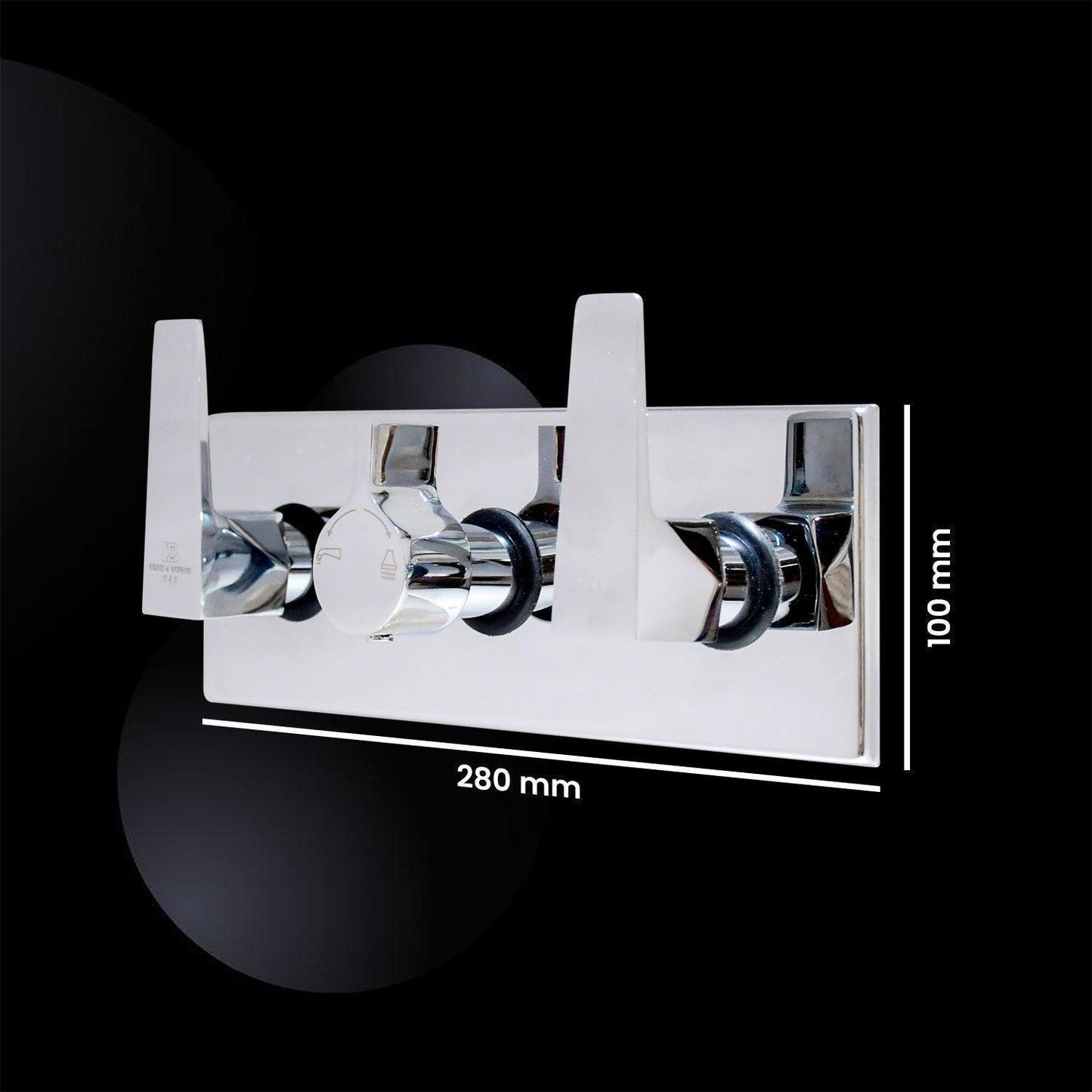ENIGMA Brass Hybrid Wall Mixer: Upper Part Hot & Cold Tap Diverter for Bathroom - D&B Bathware
