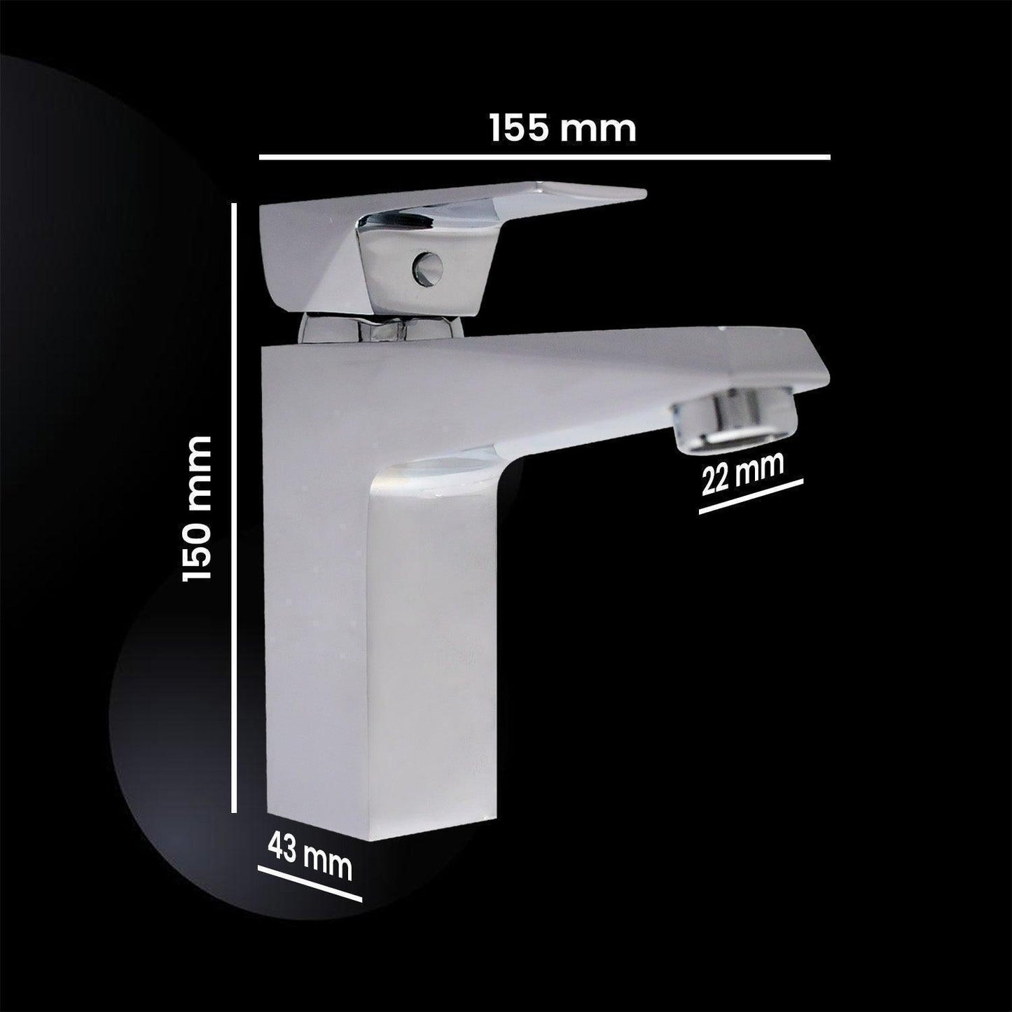 ENIGMA Brass Short Boy Basin Mixer Tap - Form Flow Tap Ideal for Bath & Kitchen - D&B Bathware