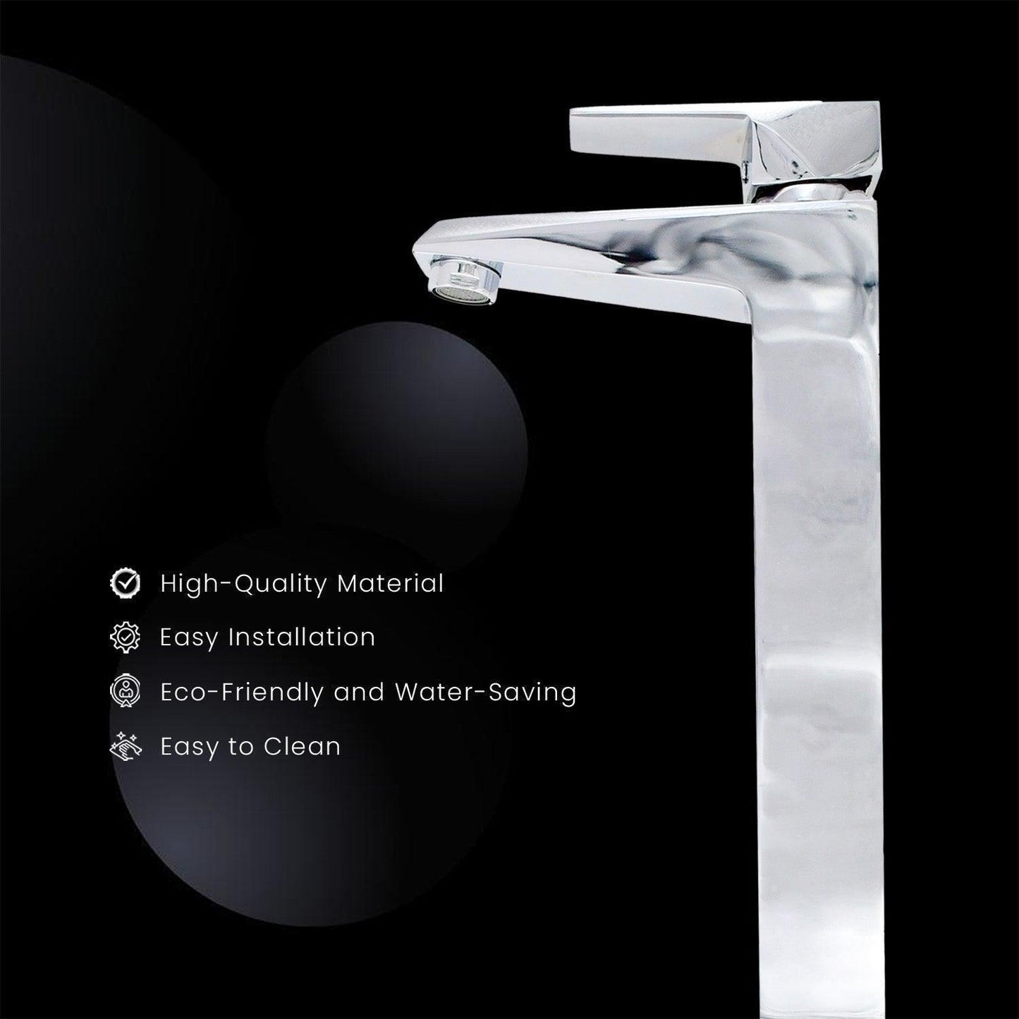 ENIGMA Brass Tall Boy Basin Mixer Tap |Chrome Finish| Tap Ideal for Sink & Basin Faucet - D&B Bathware