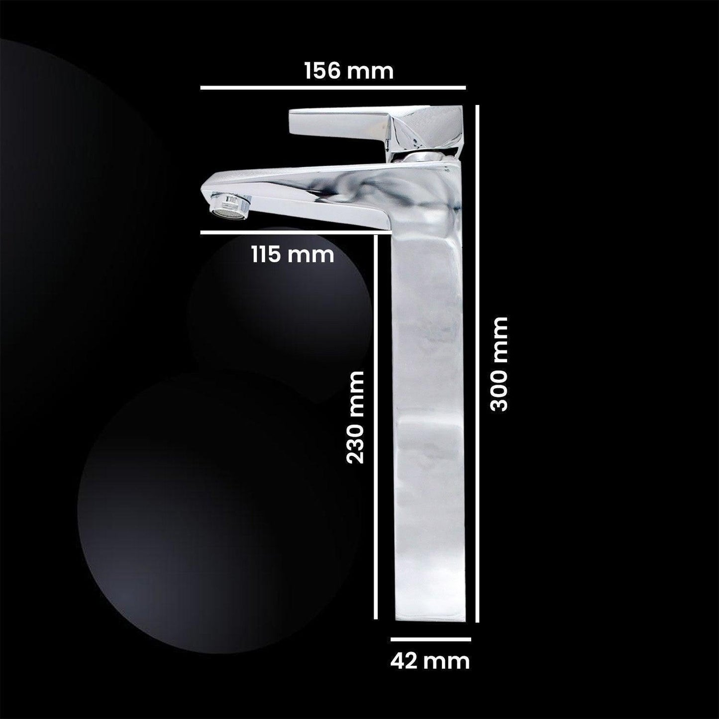 ENIGMA Brass Tall Boy Basin Mixer Tap |Chrome Finish| Tap Ideal for Sink & Basin Faucet - D&B Bathware