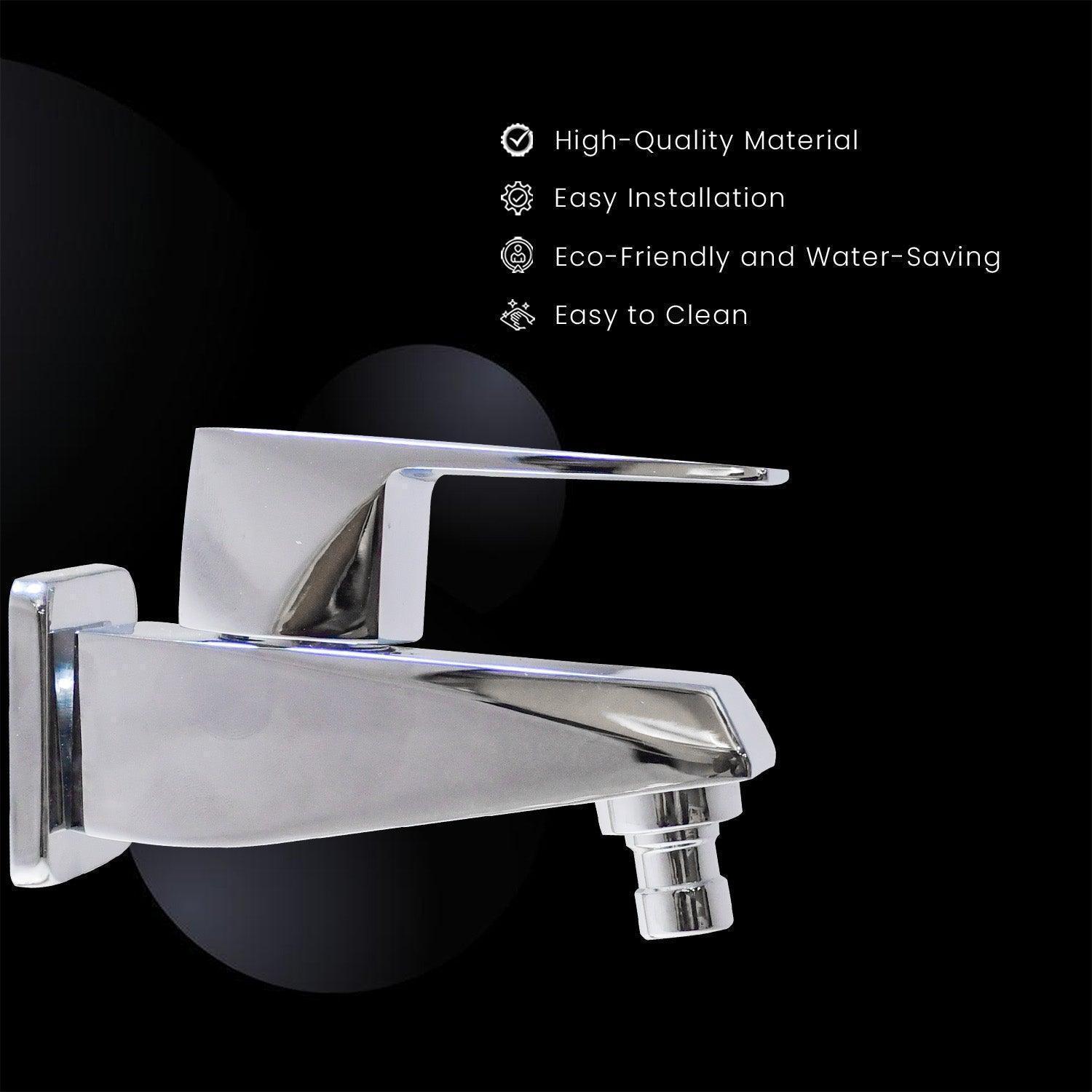 ENIGMA Brass Washing Machine Tap Chrome Finish Bib Cock, High Flow With Flange - D&B Bathware