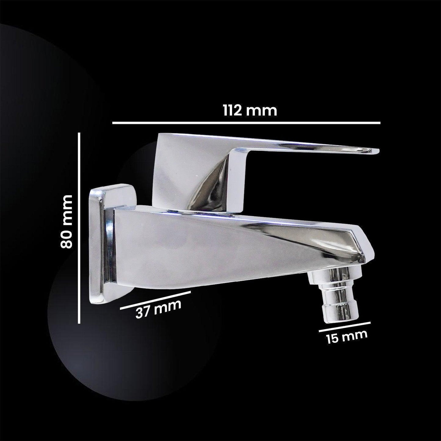ENIGMA Brass Washing Machine Tap Chrome Finish Bib Cock, High Flow With Flange - D&B Bathware