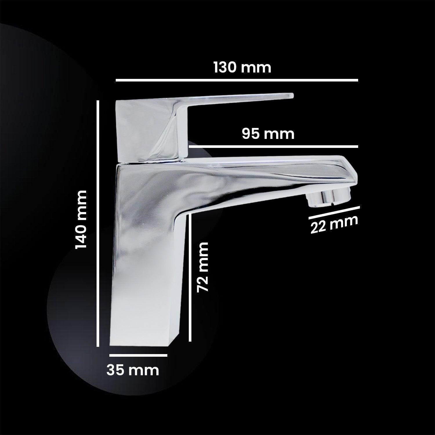 ENIGMA Full Brass Pillar Cock – Chrome Finish Tap Ideal for Bathroom and Kitchen - D&B Bathware
