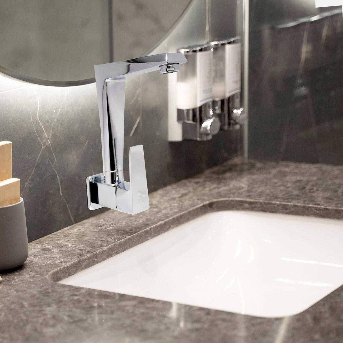 ENIGMA High-Quality Brass Sink Cock Tap with Flange-Chrome Finish For Sink/Basin - D&B Bathware