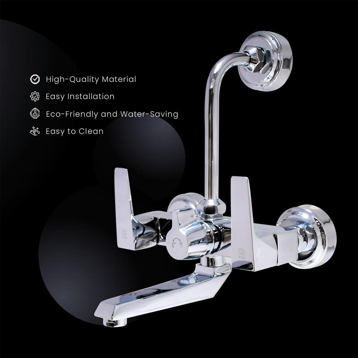 ENIGMA High Quality Brass 2in1 Wall Mixer with-L Bend Tap Ideal For Bathroom Mixer - D&B Bathware