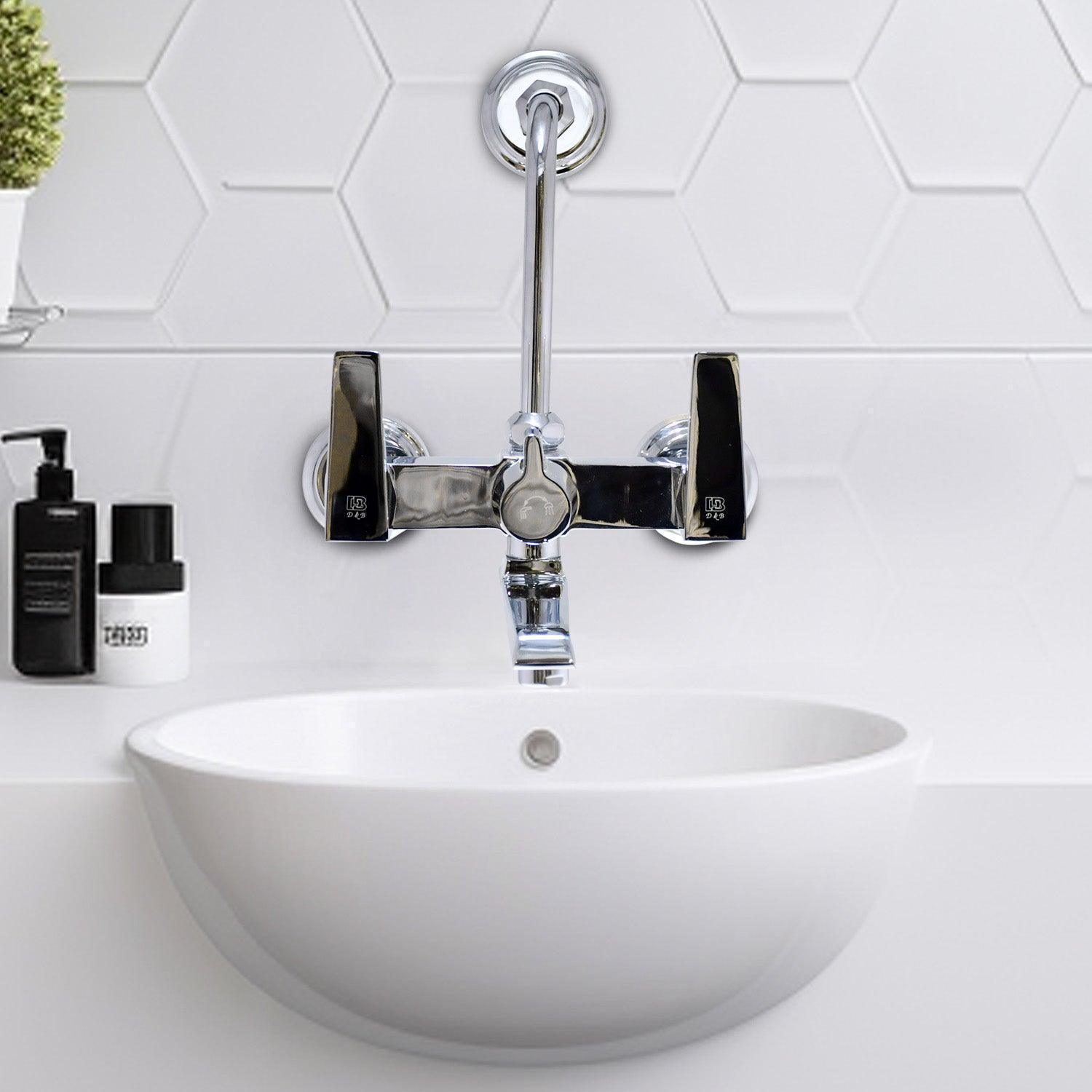 ENIGMA High Quality Brass 2in1 Wall Mixer with-L Bend Tap Ideal For Bathroom Mixer - D&B Bathware
