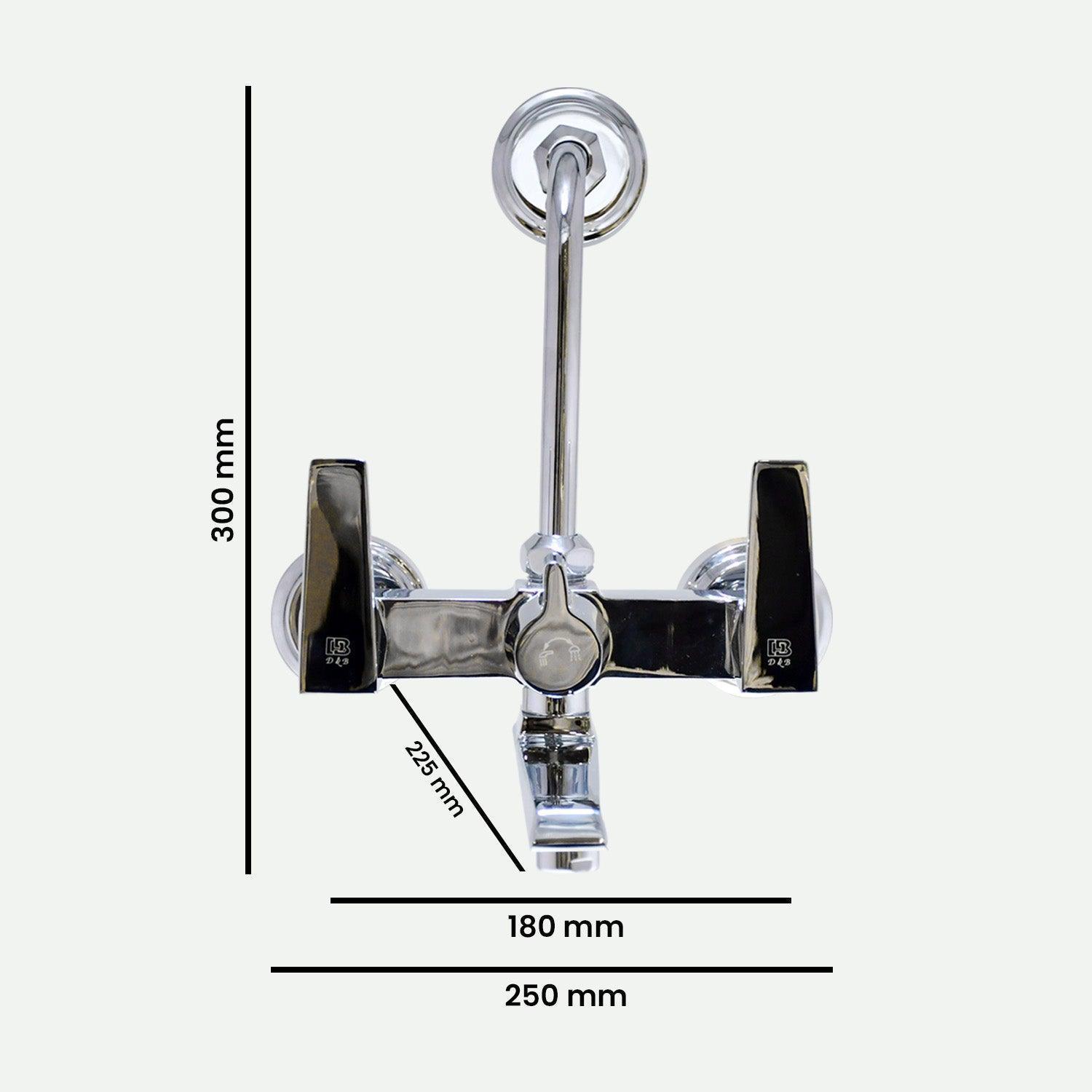ENIGMA High Quality Brass 2in1 Wall Mixer with-L Bend Tap Ideal For Bathroom Mixer - D&B Bathware