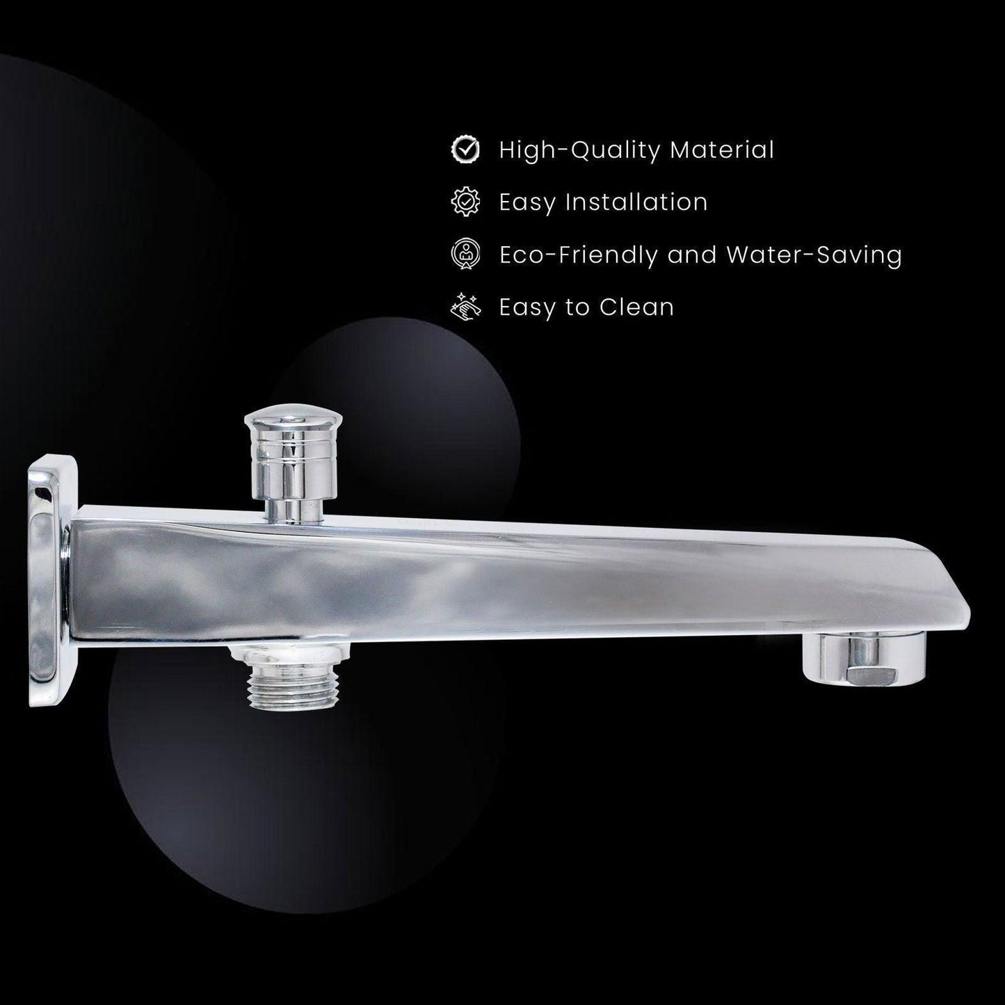 ENIGMA Tip-Ton High-Flow Brass Bath Spout Tub Filler Tap Ideal for Bathroom - D&B Bathware