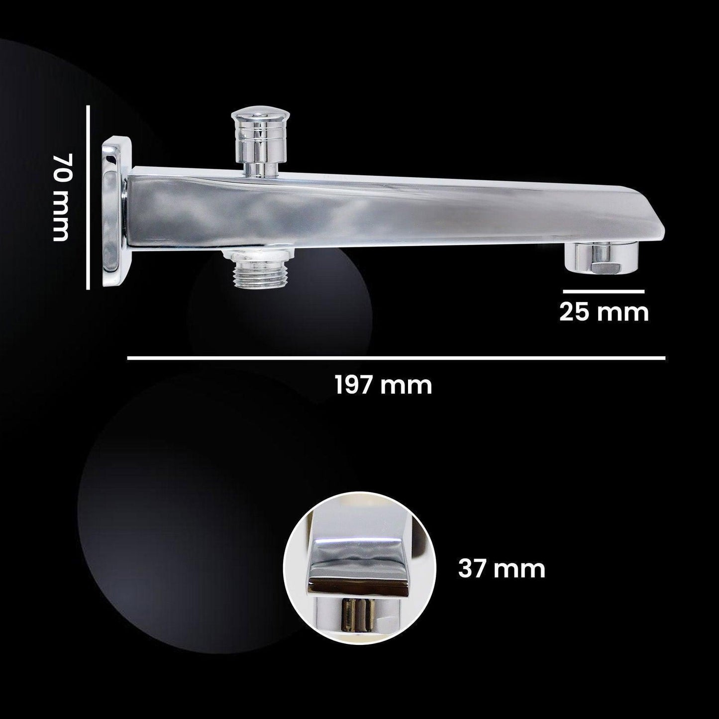 ENIGMA Tip-Ton High-Flow Brass Bath Spout Tub Filler Tap Ideal for Bathroom - D&B Bathware