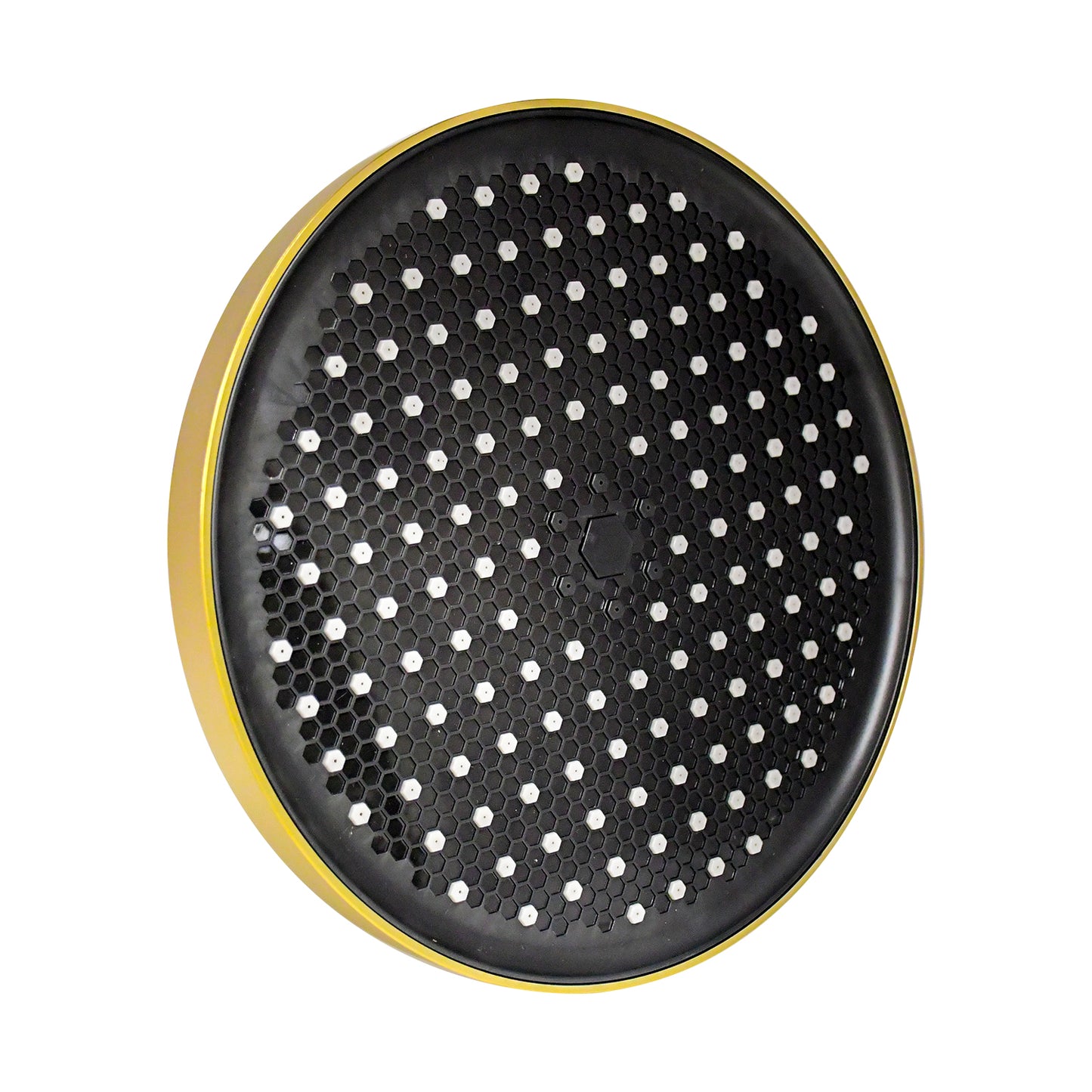 Fiona Brushed Gold Overhead Shower – Solid ABS Rain Shower Head | High Pressure Water Flow | Anti-Clog Nozzles | Rust-Resistant