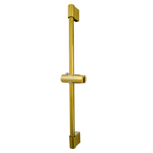 D&B Bathware Fiona Premium Adjustable Shower Head Holder – Brushed Gold Rail Mount