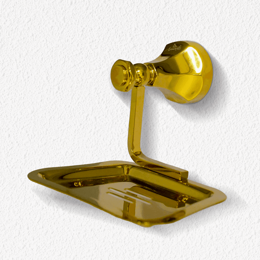 Floris Gold Soap Dish for Bathroom – Elegant & Durable Soap Holder Accessory - D&B Bathware