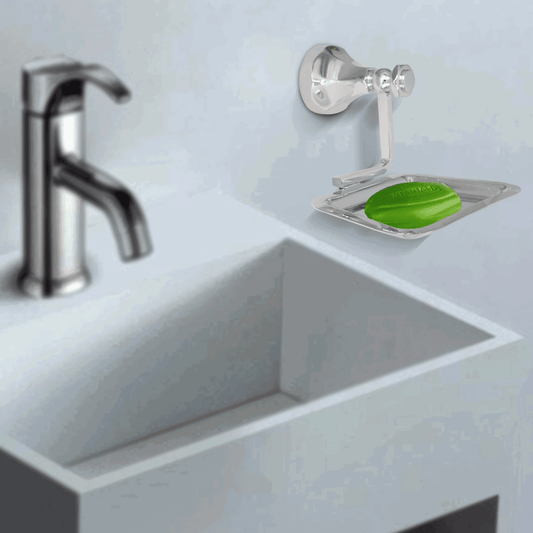 Floris Silver Soap Dish for Bathroom – Elegant & Durable Soap Holder Accessory - D&B Bathware