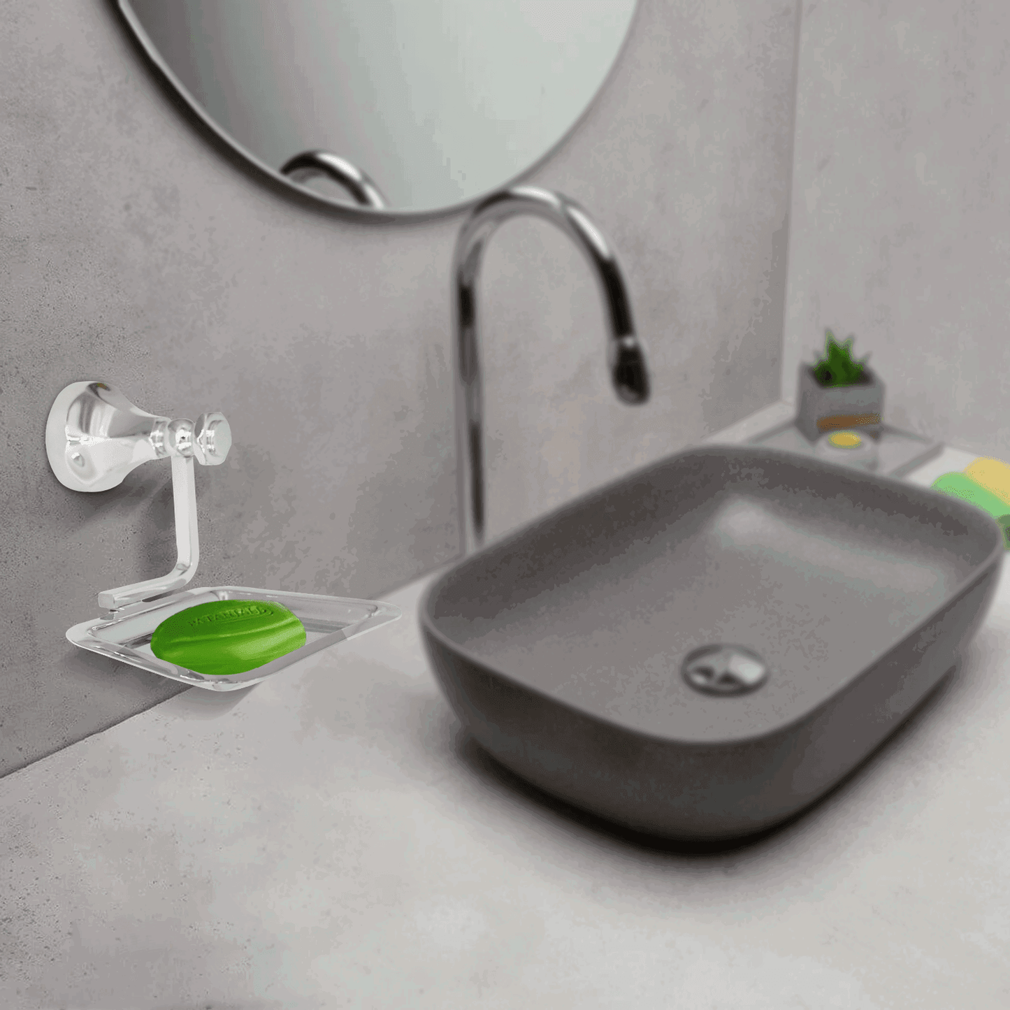 Floris Silver Soap Dish for Bathroom – Elegant & Durable Soap Holder Accessory - D&B Bathware