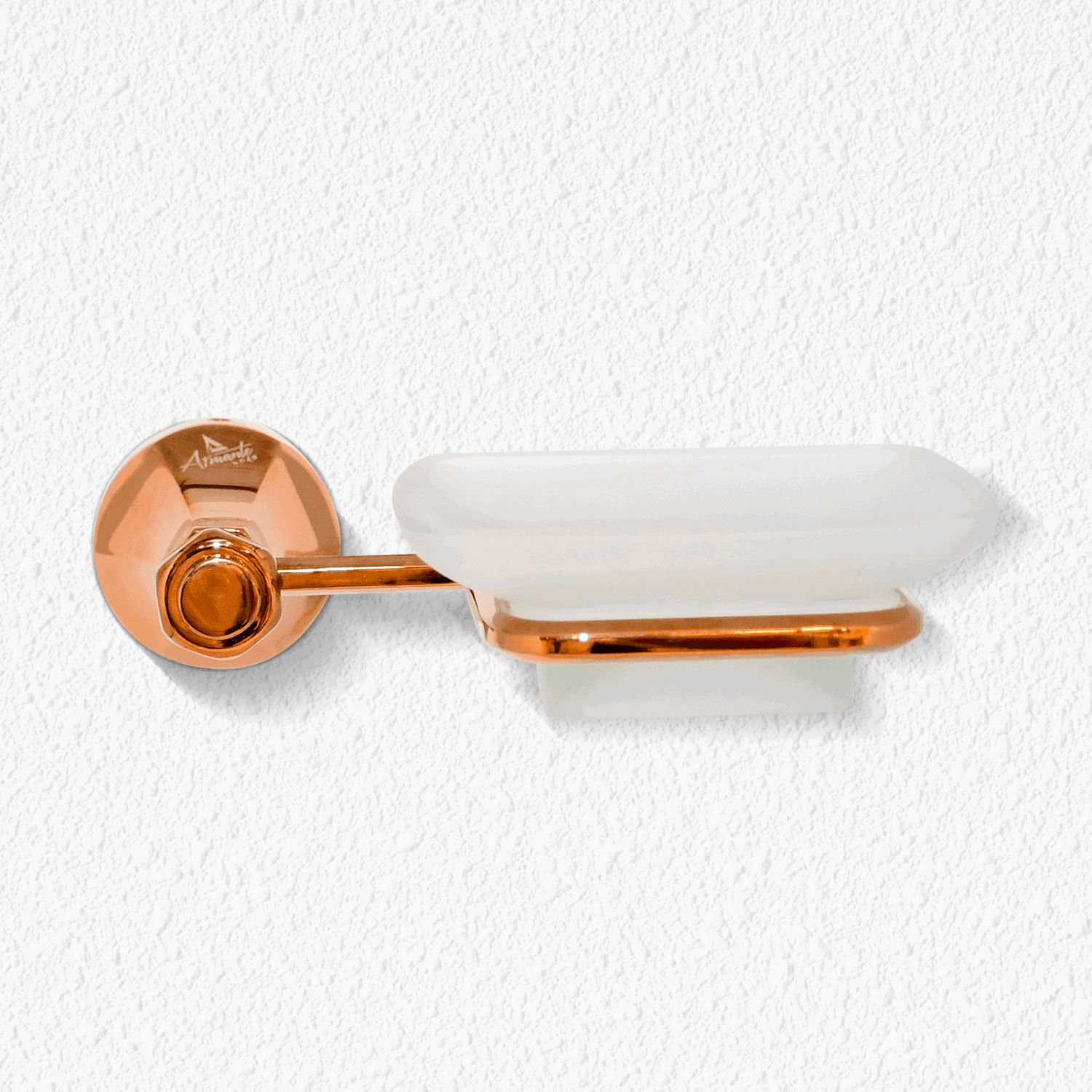 Glass Soap Dish Rose Gold Series Floris – Elegant & Modern Design - D&B Bathware