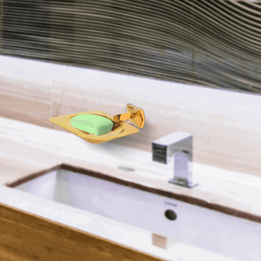 Gloria Gold Soap Dish – Luxurious & Practical Soap Holder for Bathroom - D&B Bathware