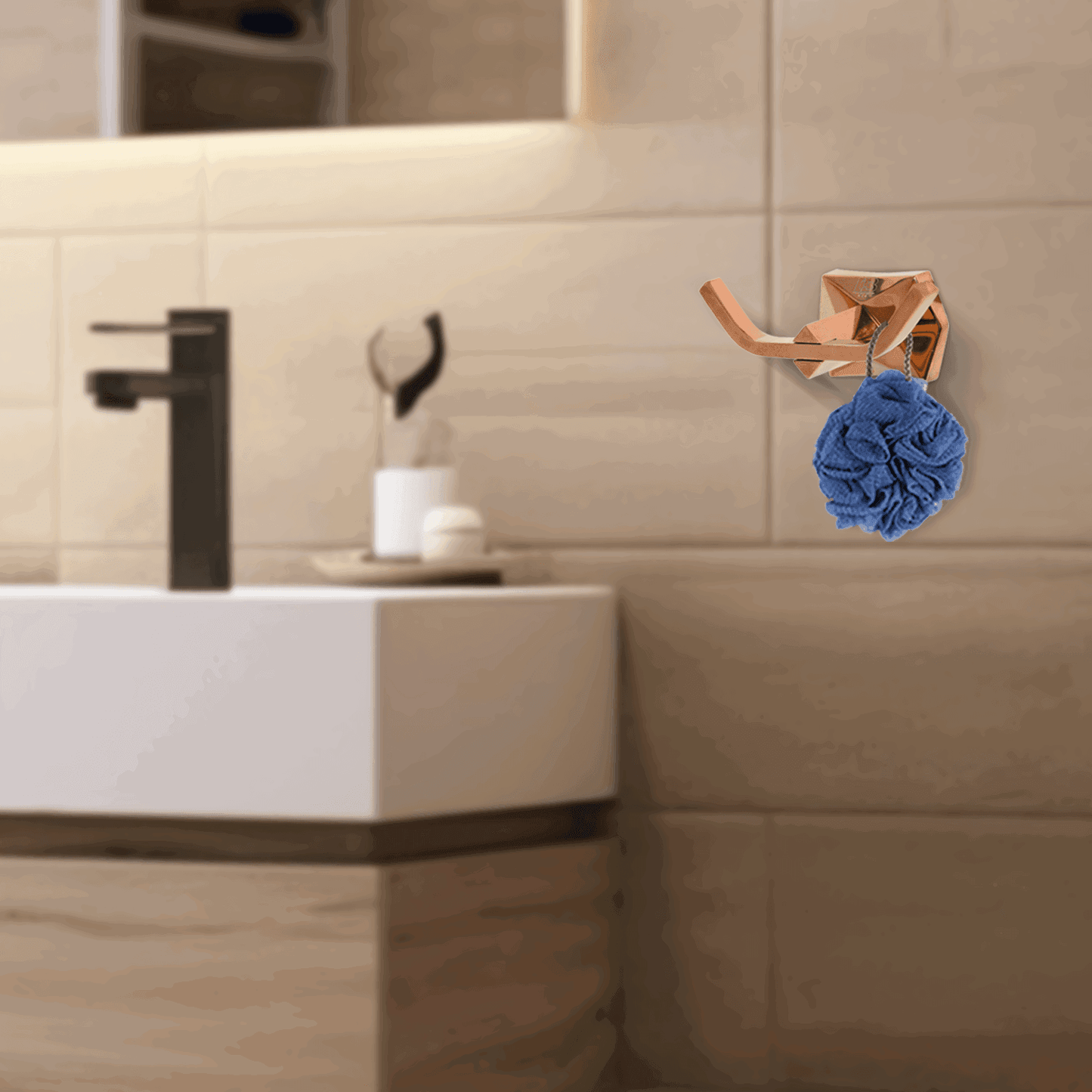 Gloria Rose Gold Coat Hook – Stylish & Durable Wall Hook for Home - D&B Bathware