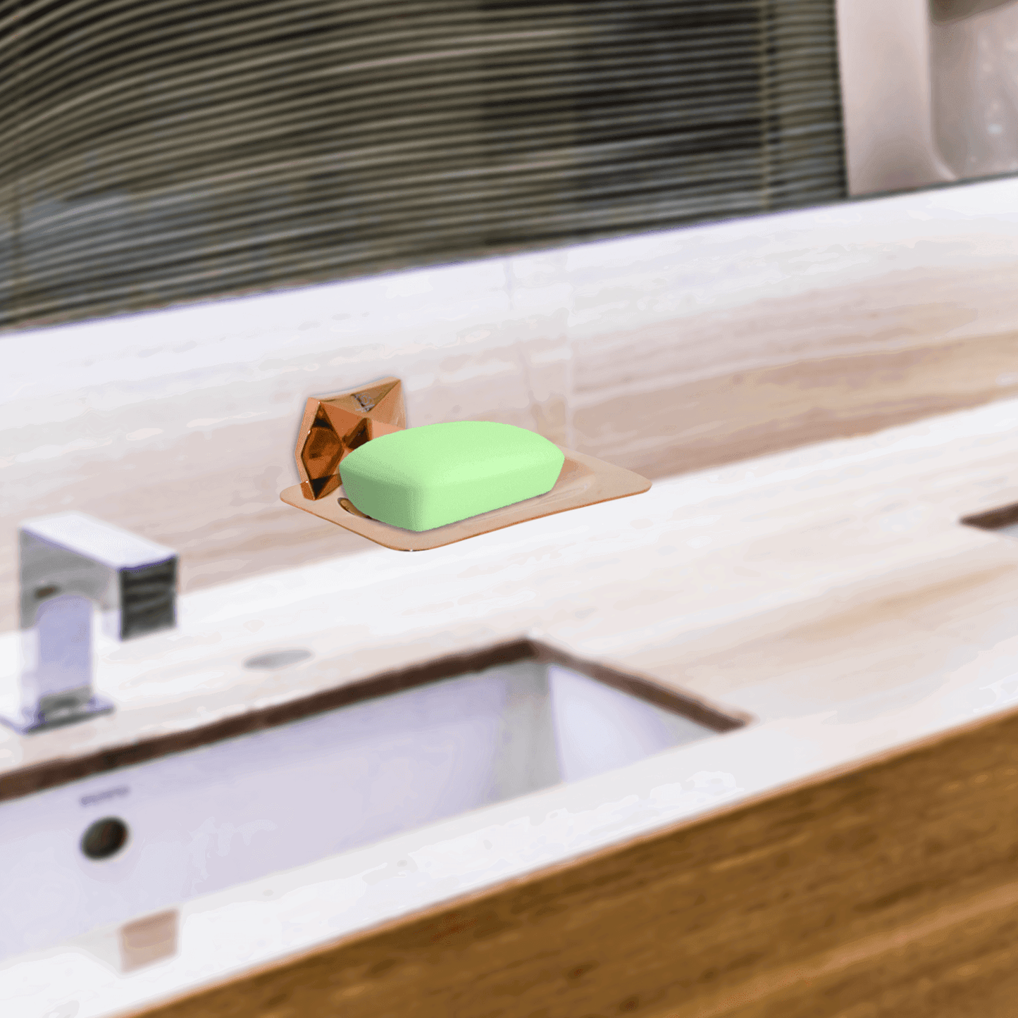 Gloria Rose Gold Soap Dish – Elegant & Functional Soap Holder for Bathroom - D&B Bathware
