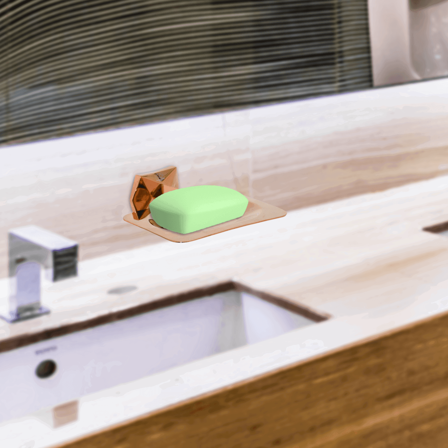 Gloria Rose Gold Soap Dish – Elegant & Functional Soap Holder for Bathroom - D&B Bathware